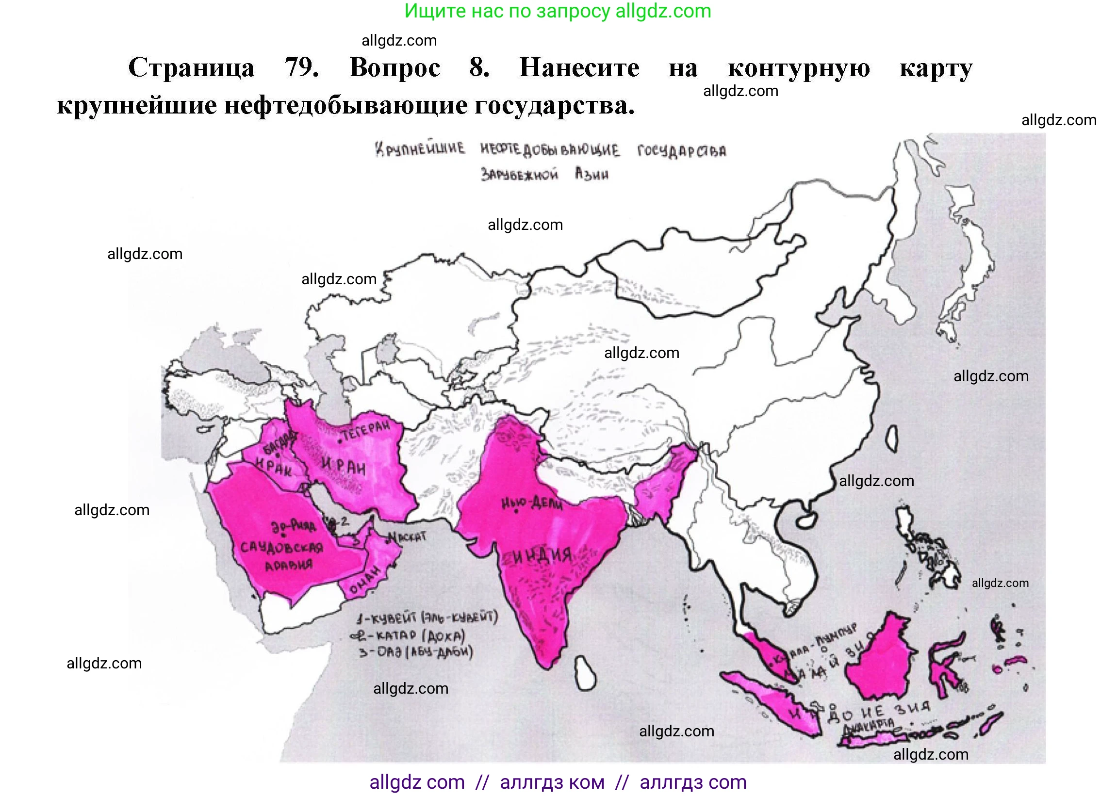 География, 11 класс Учебник, авторы: Гладкий Юрий Никифорович, Николина Вера Викторовна, издательство Просвещение, Москва, 2019, жёлтого цвета, страница 79, номер 8, Решение