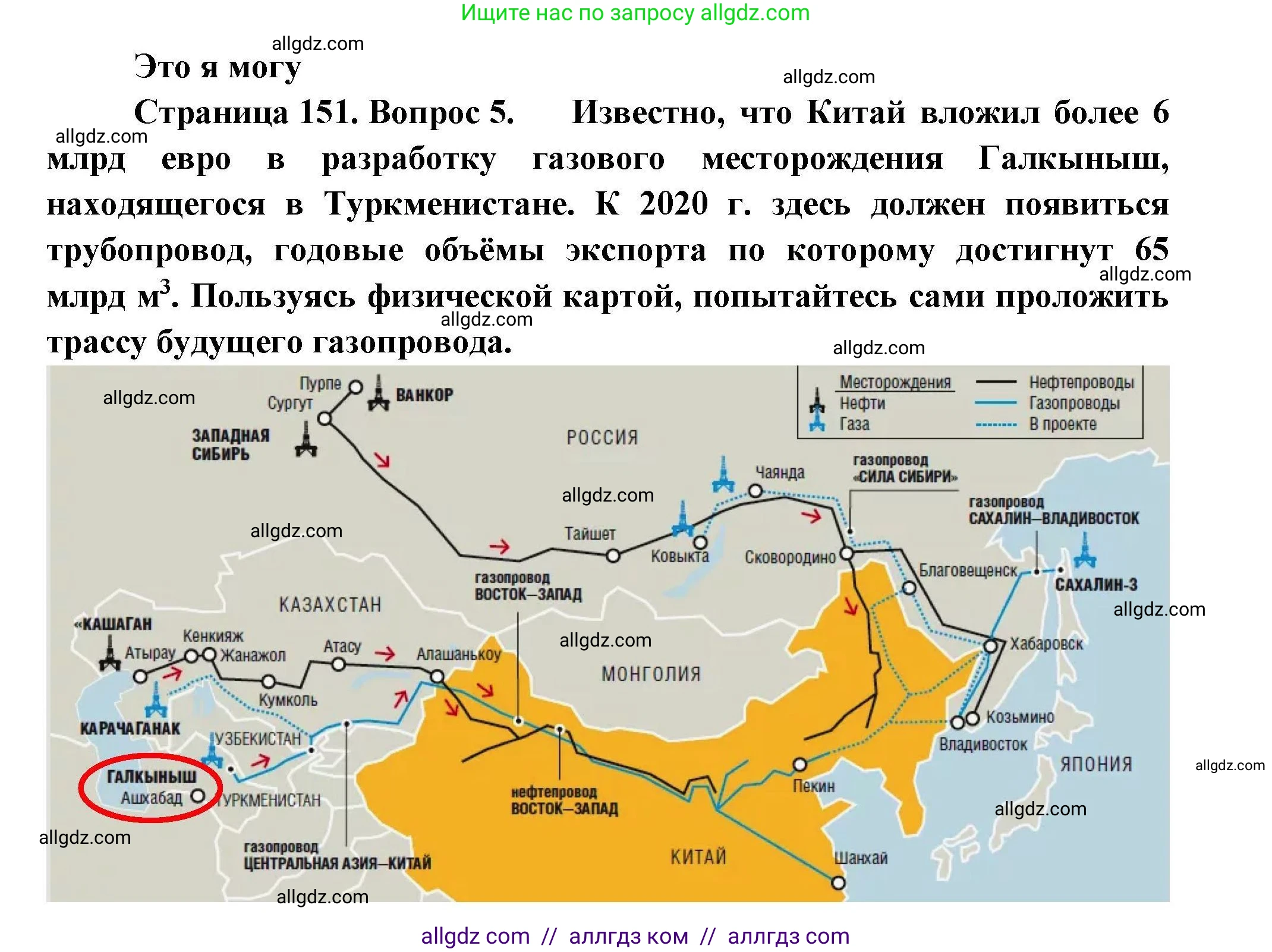 География, 11 класс Учебник, авторы: Гладкий Юрий Никифорович, Николина Вера Викторовна, издательство Просвещение, Москва, 2019, жёлтого цвета, страница 151, номер 5, Решение