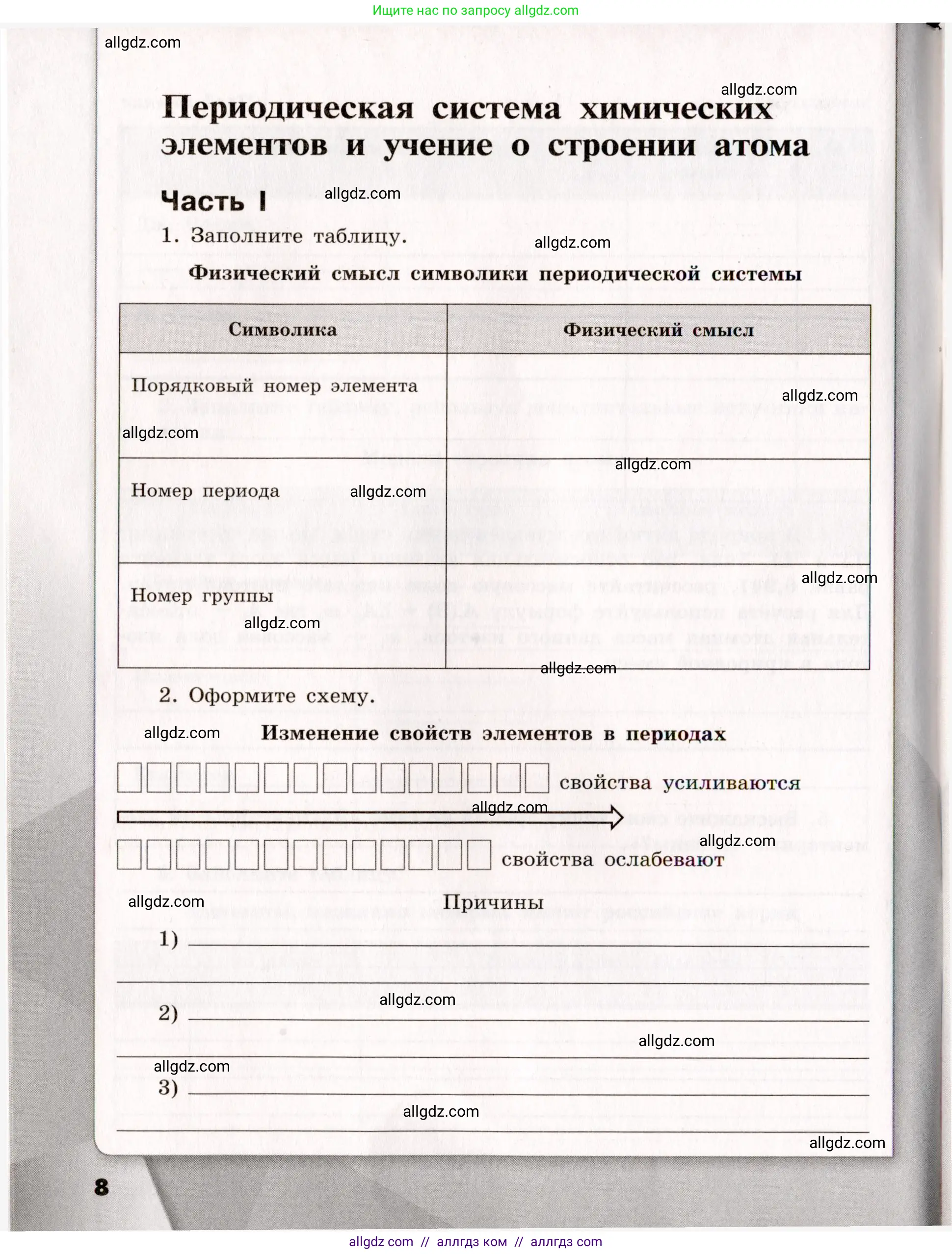 Химия, 11 класс рабочая тетрадь, авторы: Габриелян Олег Саргисович, Сладков Сергей Анатольевич, Остроумов Игорь Геннадьевич, издательство Просвещение, Москва, 2021, белого цвета, страница 8
