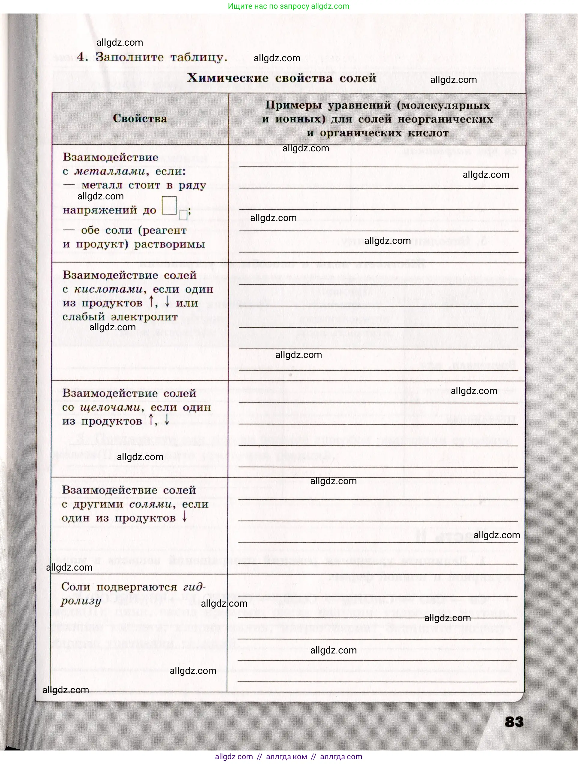 Химия, 11 класс рабочая тетрадь, авторы: Габриелян Олег Саргисович, Сладков Сергей Анатольевич, Остроумов Игорь Геннадьевич, издательство Просвещение, Москва, 2021, белого цвета, страница 83