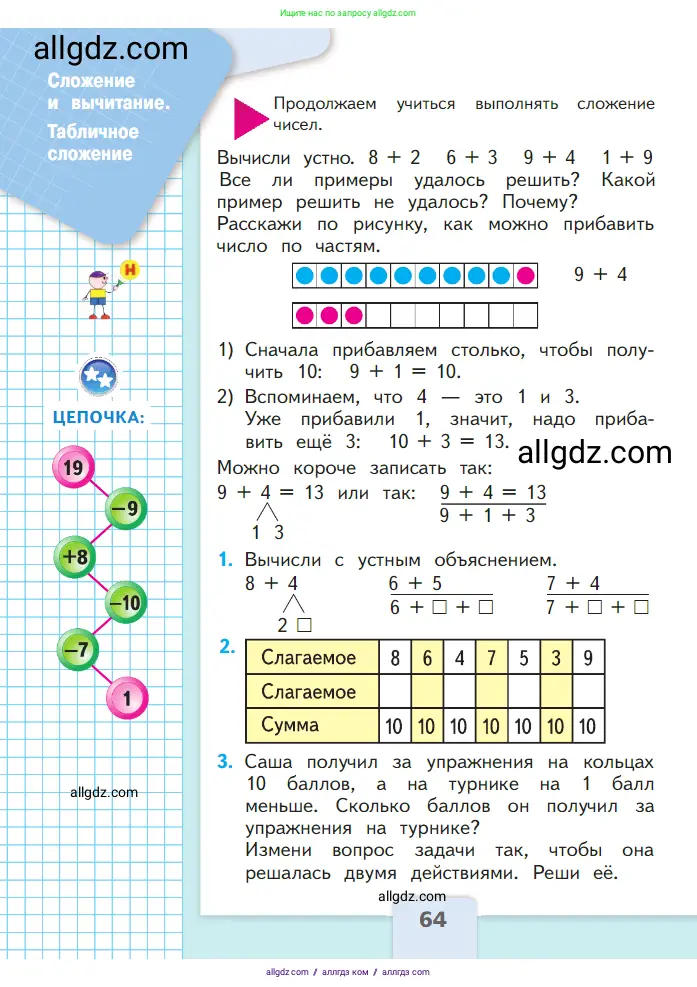 Математика, 1 класс Учебник, авторы: Моро Мария Игнатьевна, Волкова Светлана Ивановна, Степанова Светлана Вячеславовна, издательство Просвещение, Москва, 2023, белого цвета, Часть 2, страница 64