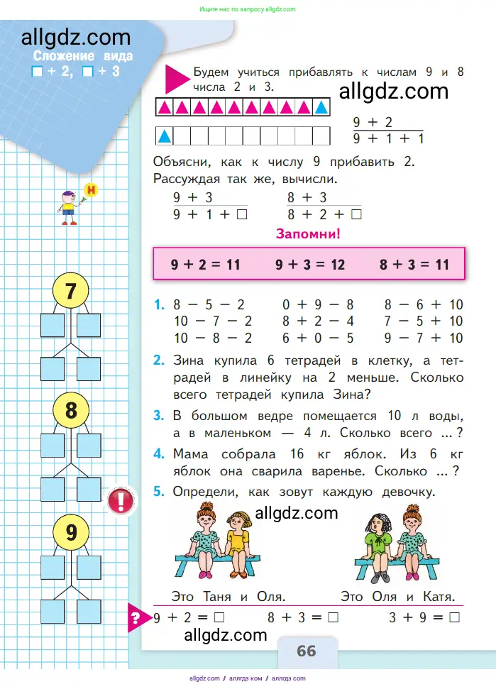 Математика, 1 класс Учебник, авторы: Моро Мария Игнатьевна, Волкова Светлана Ивановна, Степанова Светлана Вячеславовна, издательство Просвещение, Москва, 2023, белого цвета, Часть 2, страница 66