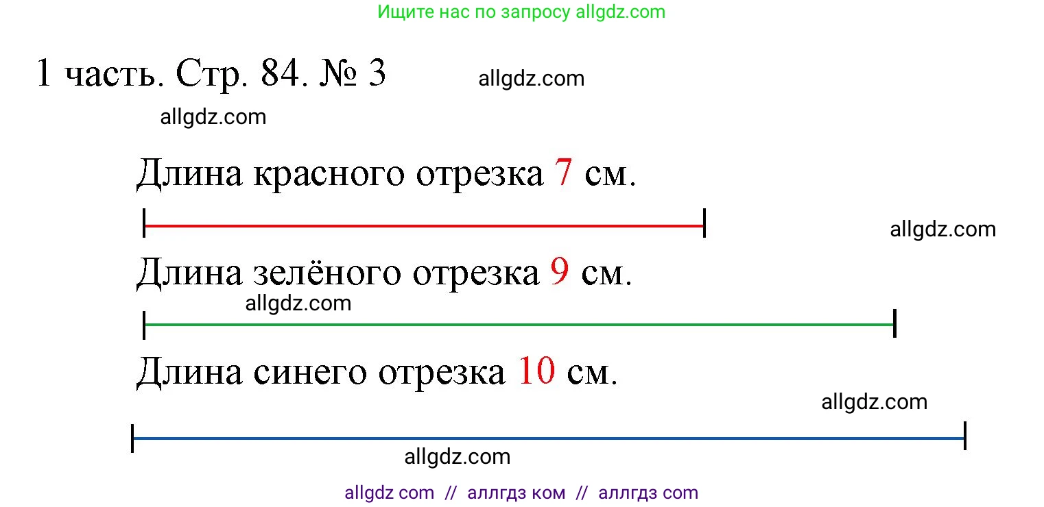 Математика, 1 класс Учебник, авторы: Моро Мария Игнатьевна, Волкова Светлана Ивановна, Степанова Светлана Вячеславовна, издательство Просвещение, Москва, 2023, белого цвета, Часть 1, страница 84, номер 3, Решение
