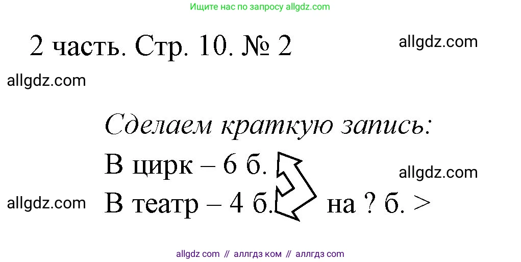Математика, 1 класс Учебник, авторы: Моро Мария Игнатьевна, Волкова Светлана Ивановна, Степанова Светлана Вячеславовна, издательство Просвещение, Москва, 2023, белого цвета, Часть 2, страница 10, номер 2, Решение
