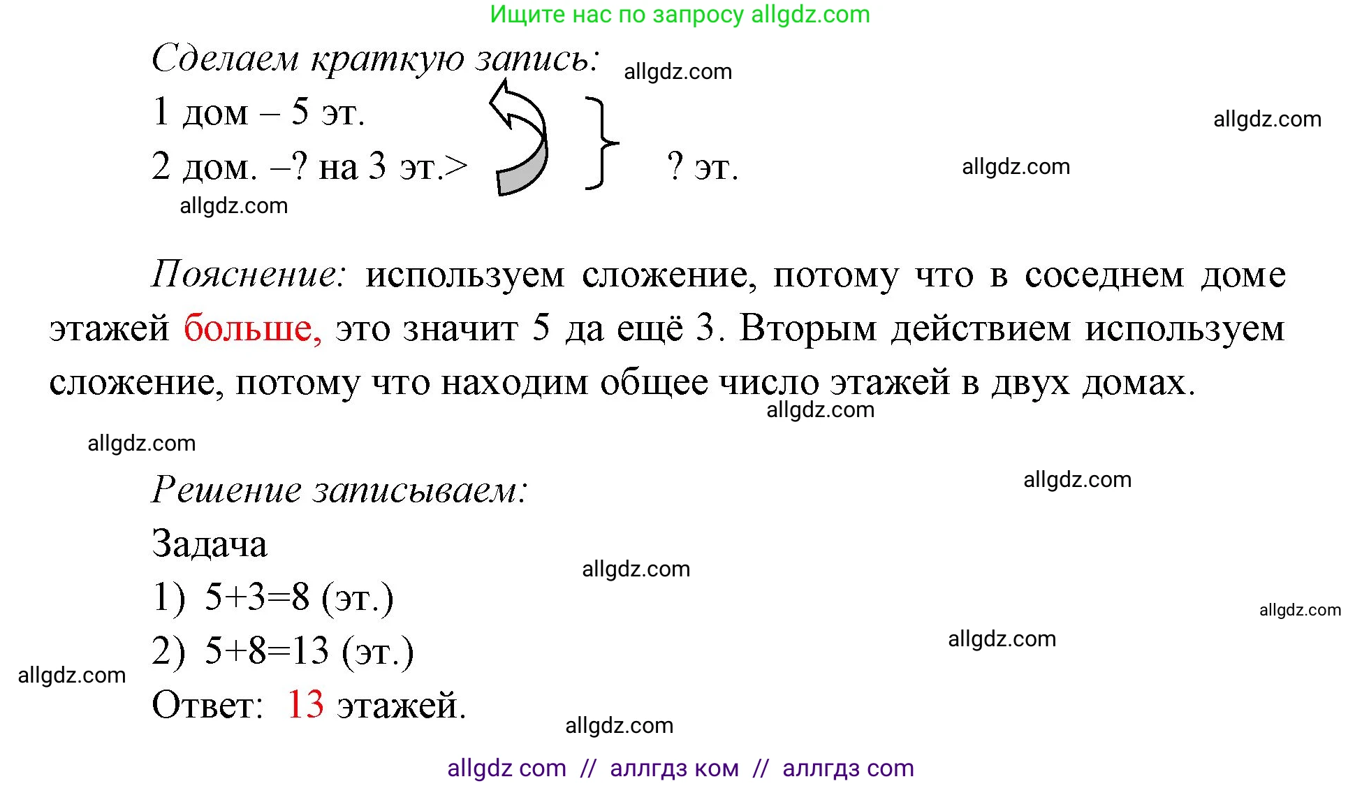 Математика, 1 класс Учебник, авторы: Моро Мария Игнатьевна, Волкова Светлана Ивановна, Степанова Светлана Вячеславовна, издательство Просвещение, Москва, 2023, белого цвета, Часть 2, страница 34, номер 2, Решение (продолжение 2)