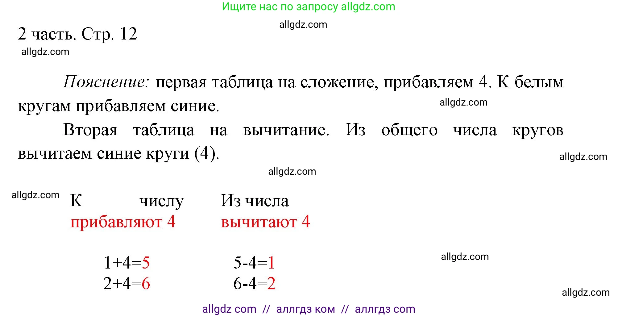 Математика, 1 класс Учебник, авторы: Моро Мария Игнатьевна, Волкова Светлана Ивановна, Степанова Светлана Вячеславовна, издательство Просвещение, Москва, 2023, белого цвета, Часть 2, страница 12, Решение