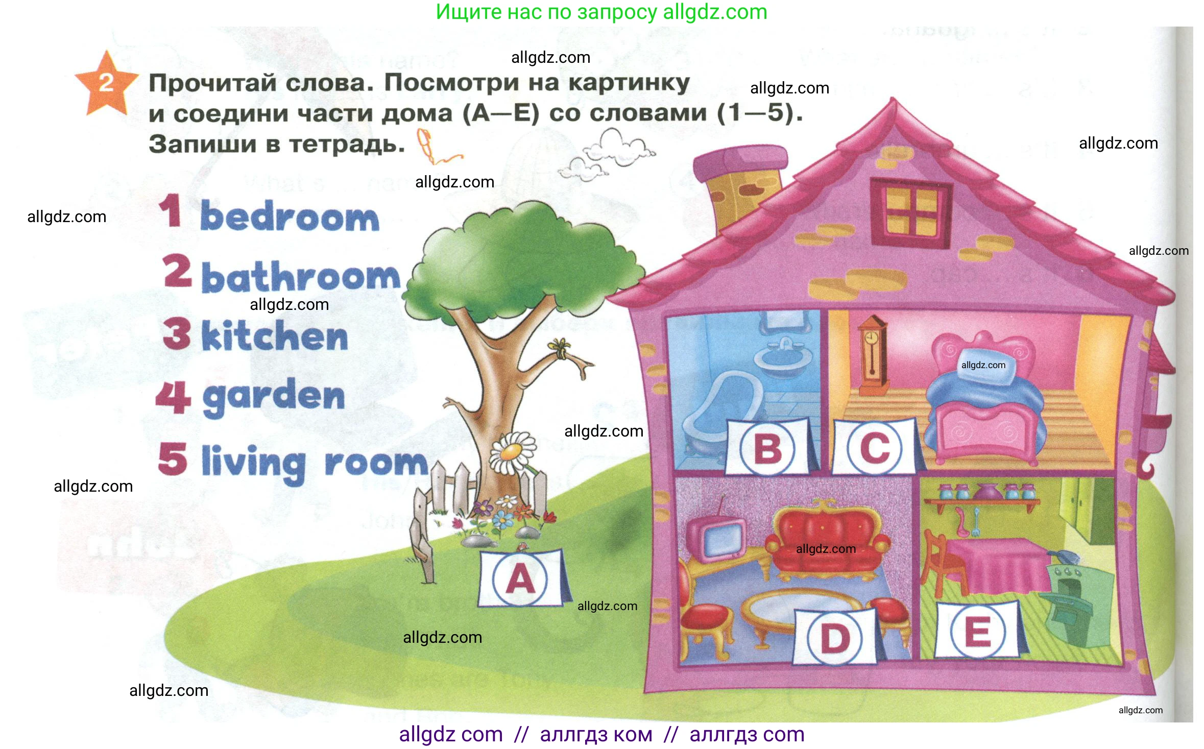 Английский язык (english), 2 класс Учебник (Student's book), авторы: Баранова Ксения Михайловна (Baranova Ksenia), Дули Дженни (Dooley Jenny), Копылова Виктория Викторовна (Kopylova Victoria), Мильруд Радислав Петрович (Millrood Radislav), Эванс Вирджиния (Evans Virginia), издательство Просвещение, Москва, 2023, белого цвета, Часть ( Part) 1, страница 34, номер 2, Условие