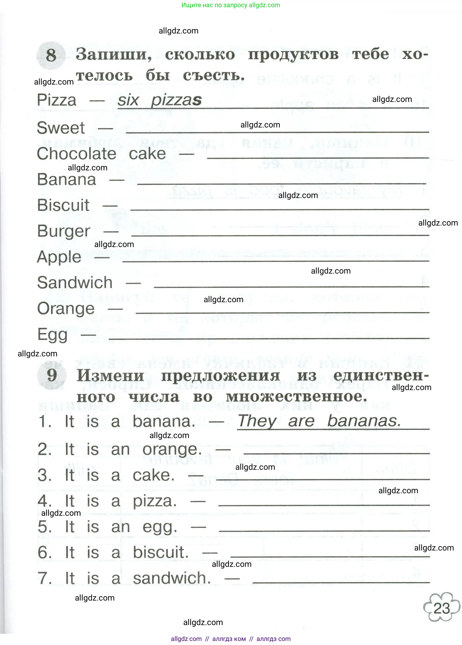 Английский язык (english), 2 класс Грамматический тренажёр, автор: Юшина Дарья Генадьевна, издательство Просвещение, Москва, 2018, розового цвета, страница 23