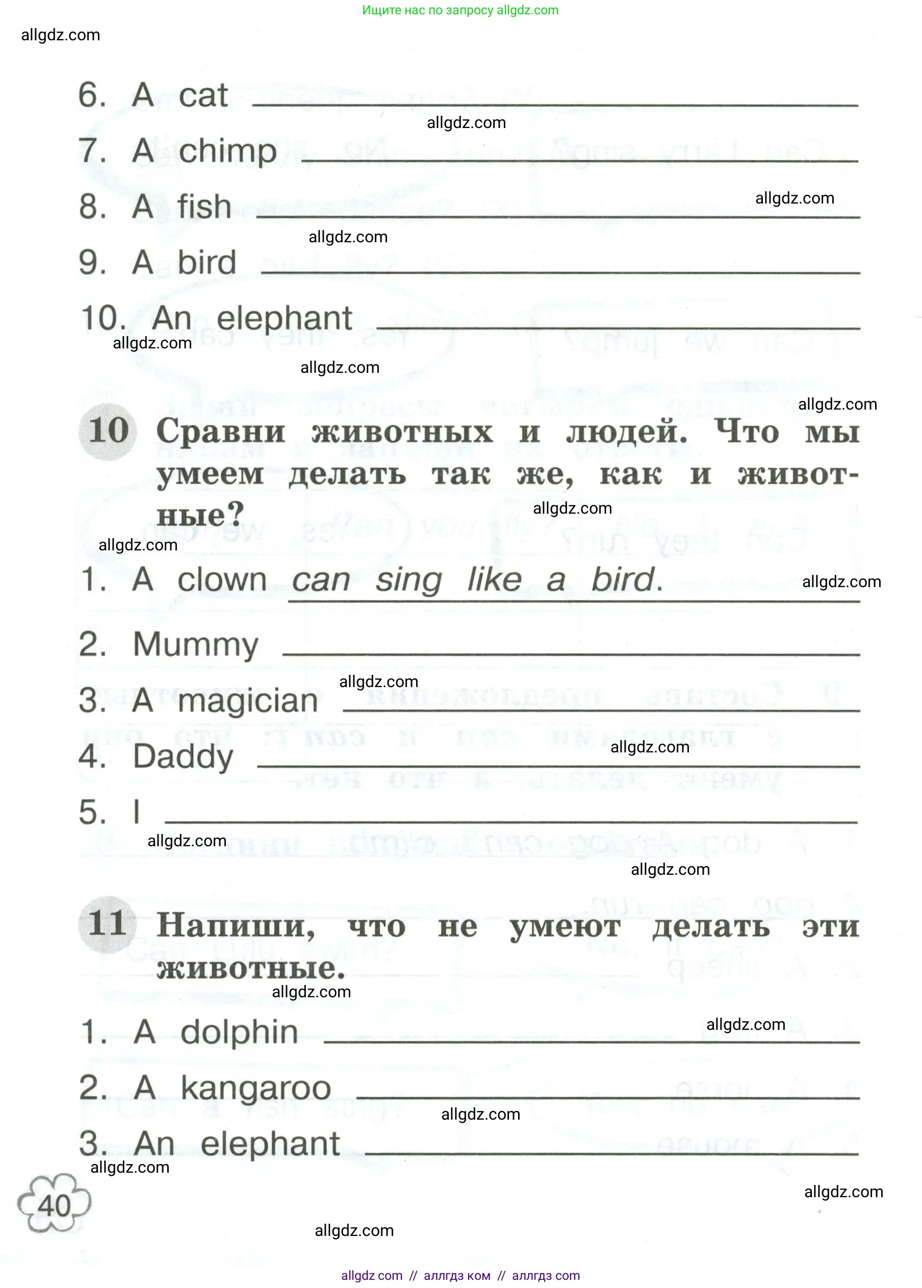 Английский язык (english), 2 класс Грамматический тренажёр, автор: Юшина Дарья Генадьевна, издательство Просвещение, Москва, 2018, розового цвета, страница 40