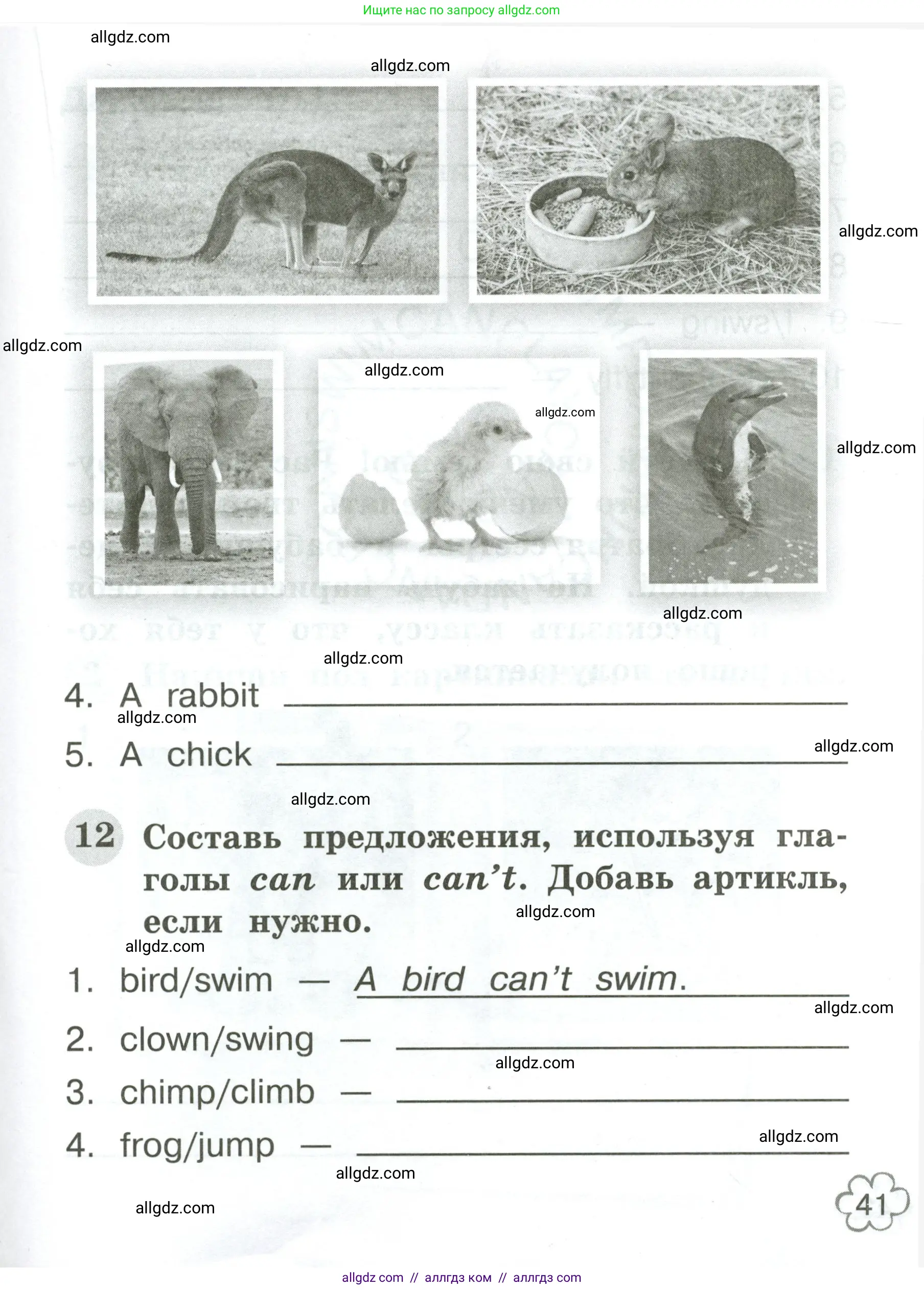 Английский язык (english), 2 класс Грамматический тренажёр, автор: Юшина Дарья Генадьевна, издательство Просвещение, Москва, 2018, розового цвета, страница 41