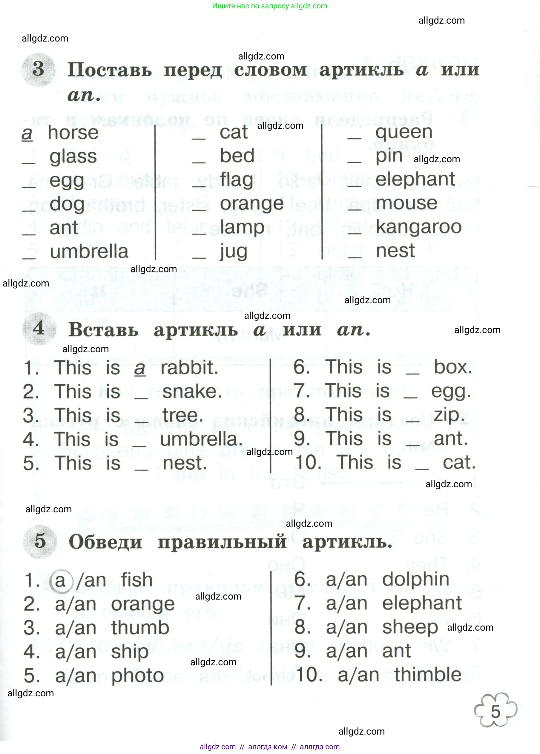 Английский язык (english), 2 класс Грамматический тренажёр, автор: Юшина Дарья Генадьевна, издательство Просвещение, Москва, 2018, розового цвета, страница 5