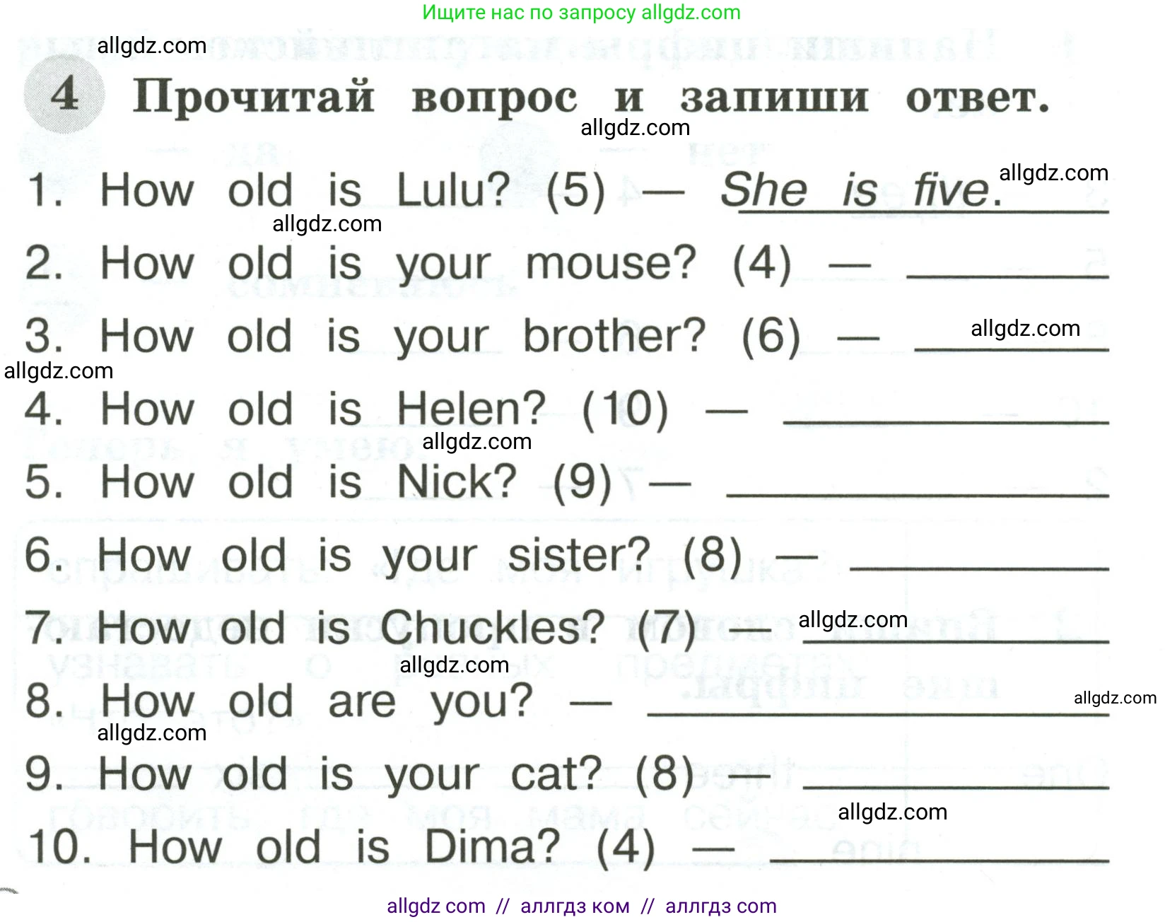 Английский язык (english), 2 класс Грамматический тренажёр, автор: Юшина Дарья Генадьевна, издательство Просвещение, Москва, 2018, розового цвета, страница 20, номер 4, Условие