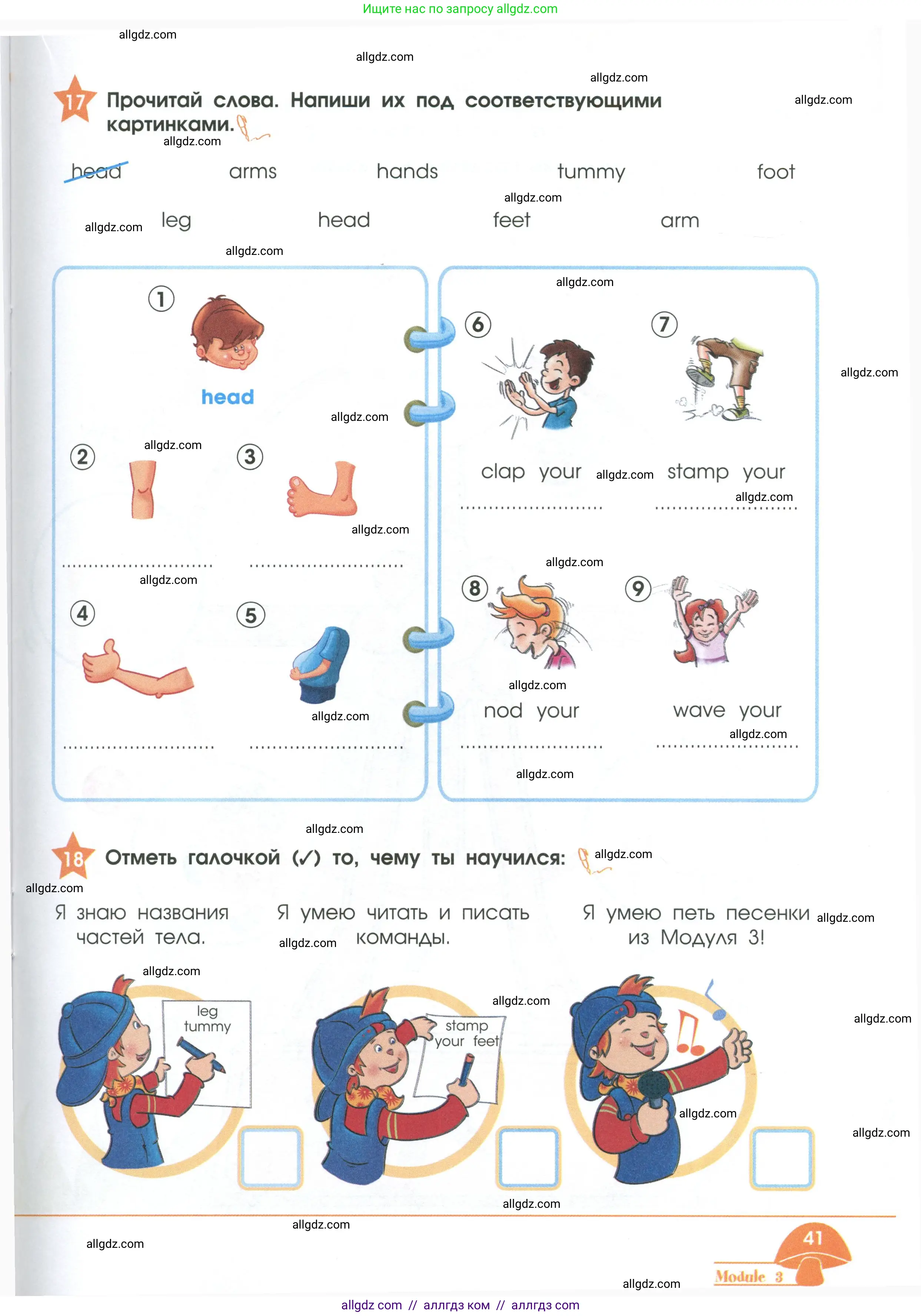 Английский язык (english), 2 класс Рабочая тетрадь (workbook), авторы: Баранова Ксения Михайловна (Baranova Ksenia), Дули Дженни (Dooley Jenny), Копылова Виктория Викторовна (Kopylova Victoria), Мильруд Радислав Петрович (Millrood Radislav), Эванс Вирджиния (Evans Virginia), издательство Просвещение, Москва, 2023, белого цвета, Часть ( Part) 1, страница 41