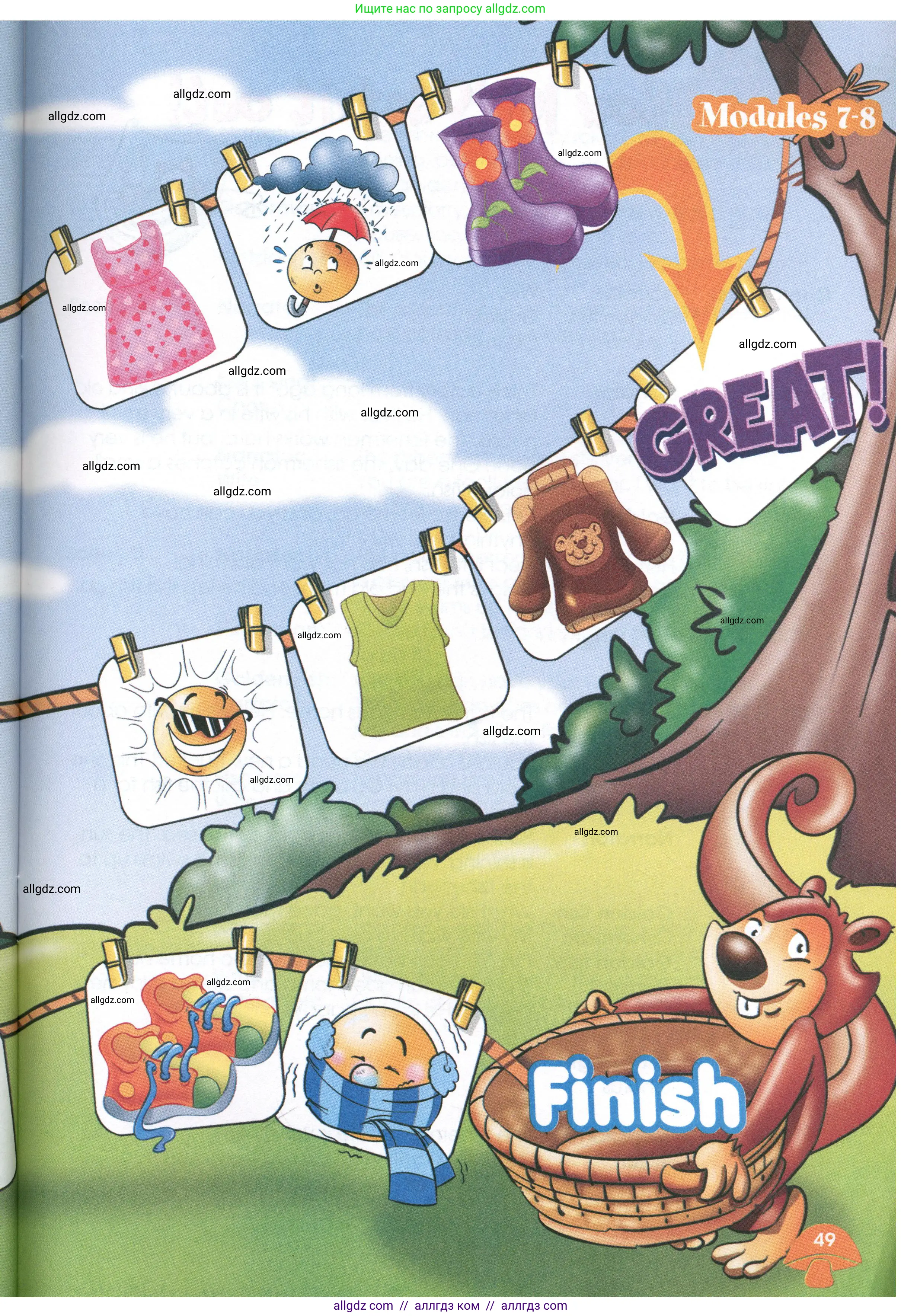 Английский язык (english), 2 класс Рабочая тетрадь (workbook), авторы: Баранова Ксения Михайловна (Baranova Ksenia), Дули Дженни (Dooley Jenny), Копылова Виктория Викторовна (Kopylova Victoria), Мильруд Радислав Петрович (Millrood Radislav), Эванс Вирджиния (Evans Virginia), издательство Просвещение, Москва, 2023, белого цвета, страница 49