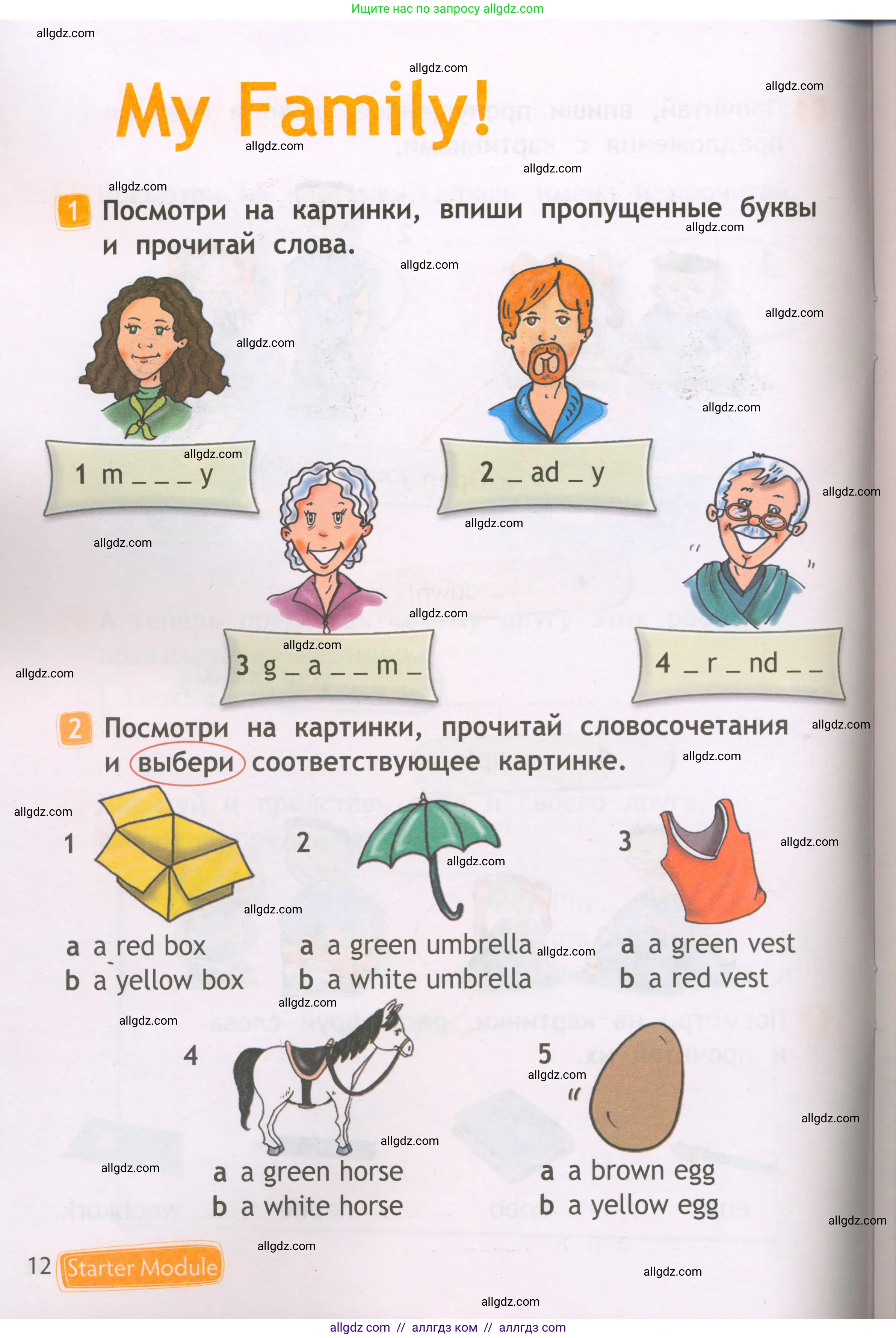 Английский язык (english), 2 класс Рабочая тетрадь (workbook), авторы: Быкова Надежда Ильинична (Bykova Nadezhda), Дули Дженни (Dooley Jenny), Поспелова Марина Давидовна (Pospelova Marina), Эванс Вирджиния (Evans Virginia), издательство Просвещение, Москва, 2023, розового цвета, страница 12