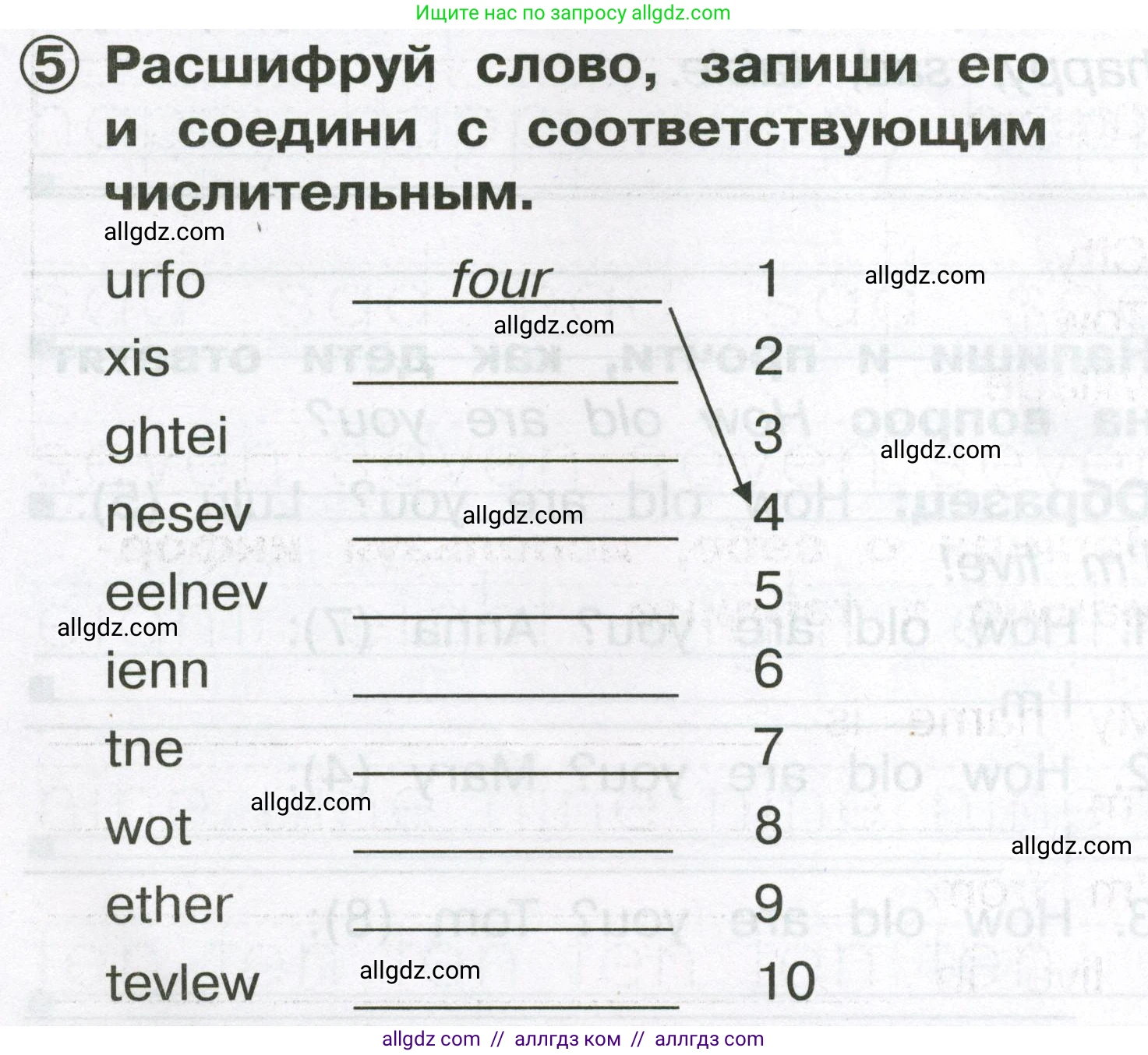 Английский язык (english), 2 класс Сборник упражнений, авторы: Быкова Надежда Ильинична (Bykova Nadezhda), Поспелова Марина Давидовна (Pospelova Marina), издательство Просвещение, Москва, 2023, розового цвета, страница 34, номер 5, Условие