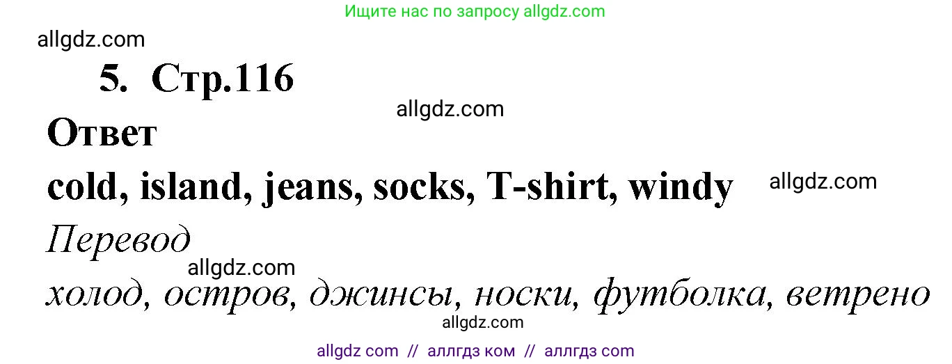 Английский язык (english), 2 класс Сборник упражнений, авторы: Быкова Надежда Ильинична (Bykova Nadezhda), Поспелова Марина Давидовна (Pospelova Marina), издательство Просвещение, Москва, 2023, розового цвета, страница 116, номер 5, Решение 1