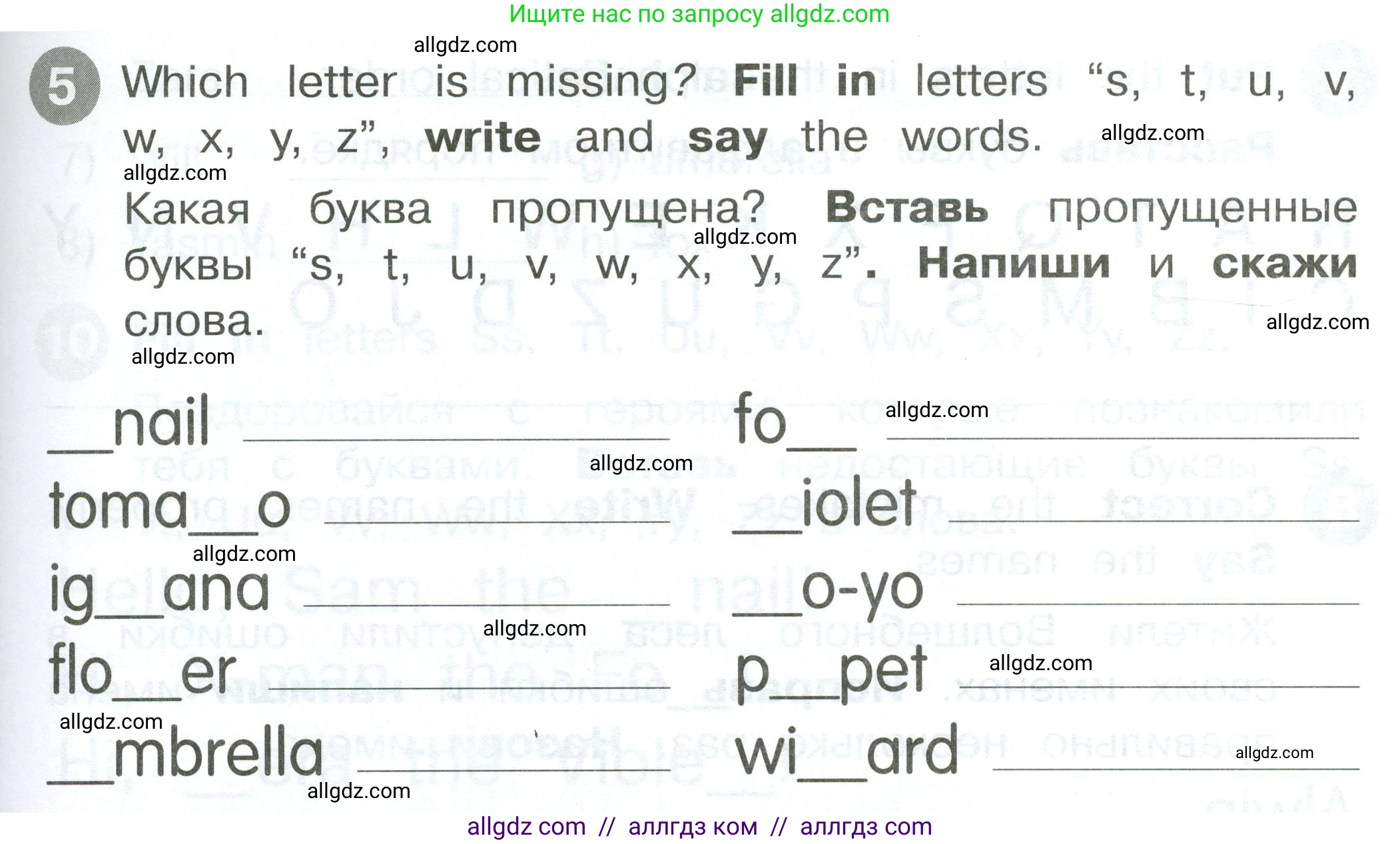 Английский язык (english), 2 класс Сборник упражнений, автор: Котова Марина Петровна, издательство Просвещение, Москва, 2023, белого цвета, страница 21, номер 5, Условие