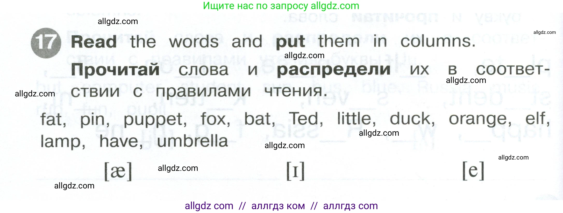 Английский язык (english), 2 класс Сборник упражнений, автор: Котова Марина Петровна, издательство Просвещение, Москва, 2023, белого цвета, страница 32, номер 17, Условие