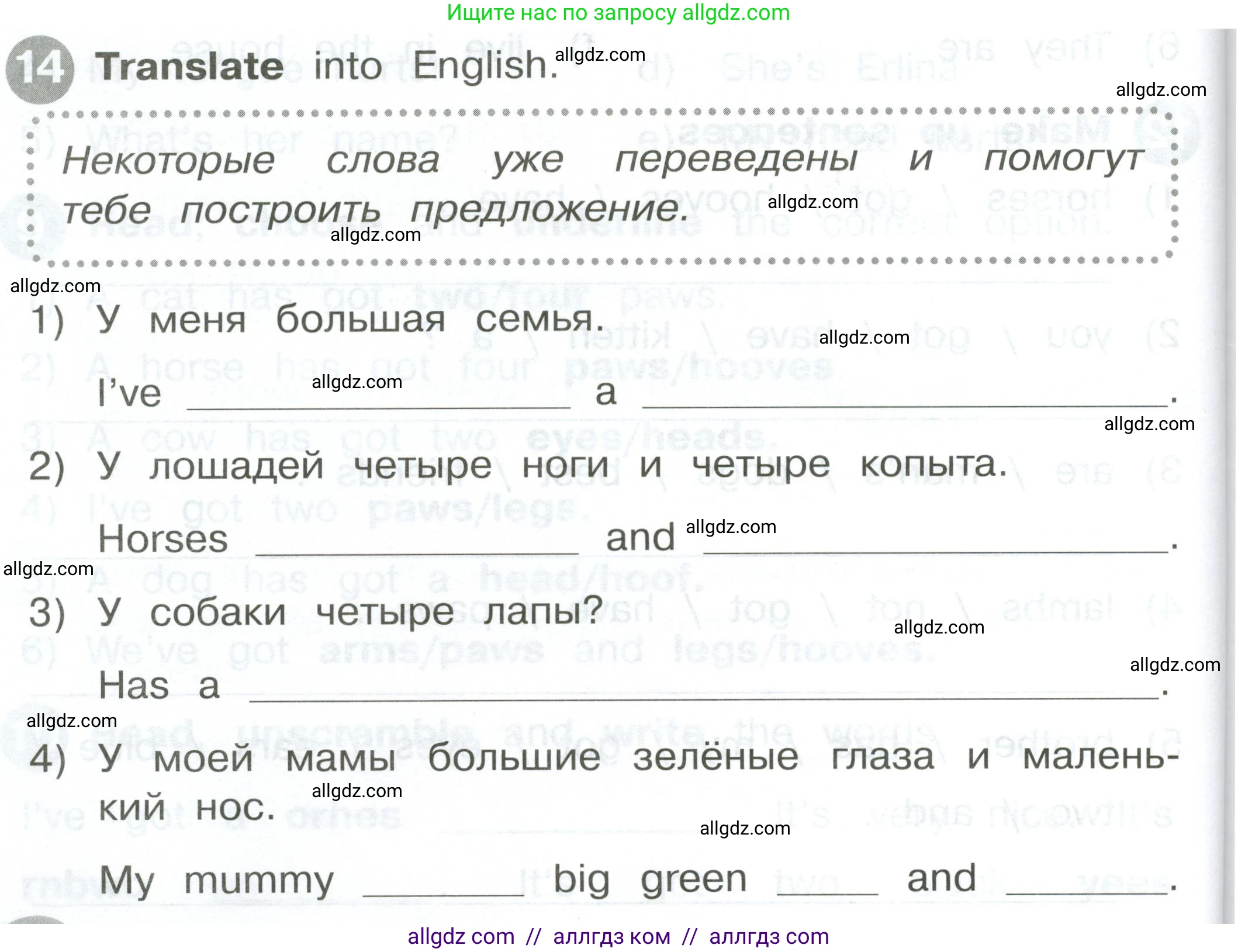 Английский язык (english), 2 класс Сборник упражнений, автор: Котова Марина Петровна, издательство Просвещение, Москва, 2023, белого цвета, страница 64, номер 14, Условие