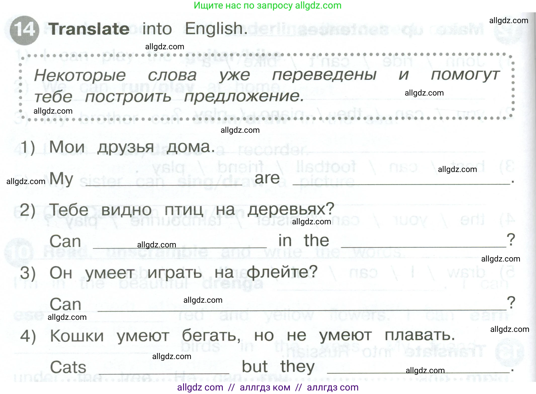 Английский язык (english), 2 класс Сборник упражнений, автор: Котова Марина Петровна, издательство Просвещение, Москва, 2023, белого цвета, страница 74, номер 14, Условие