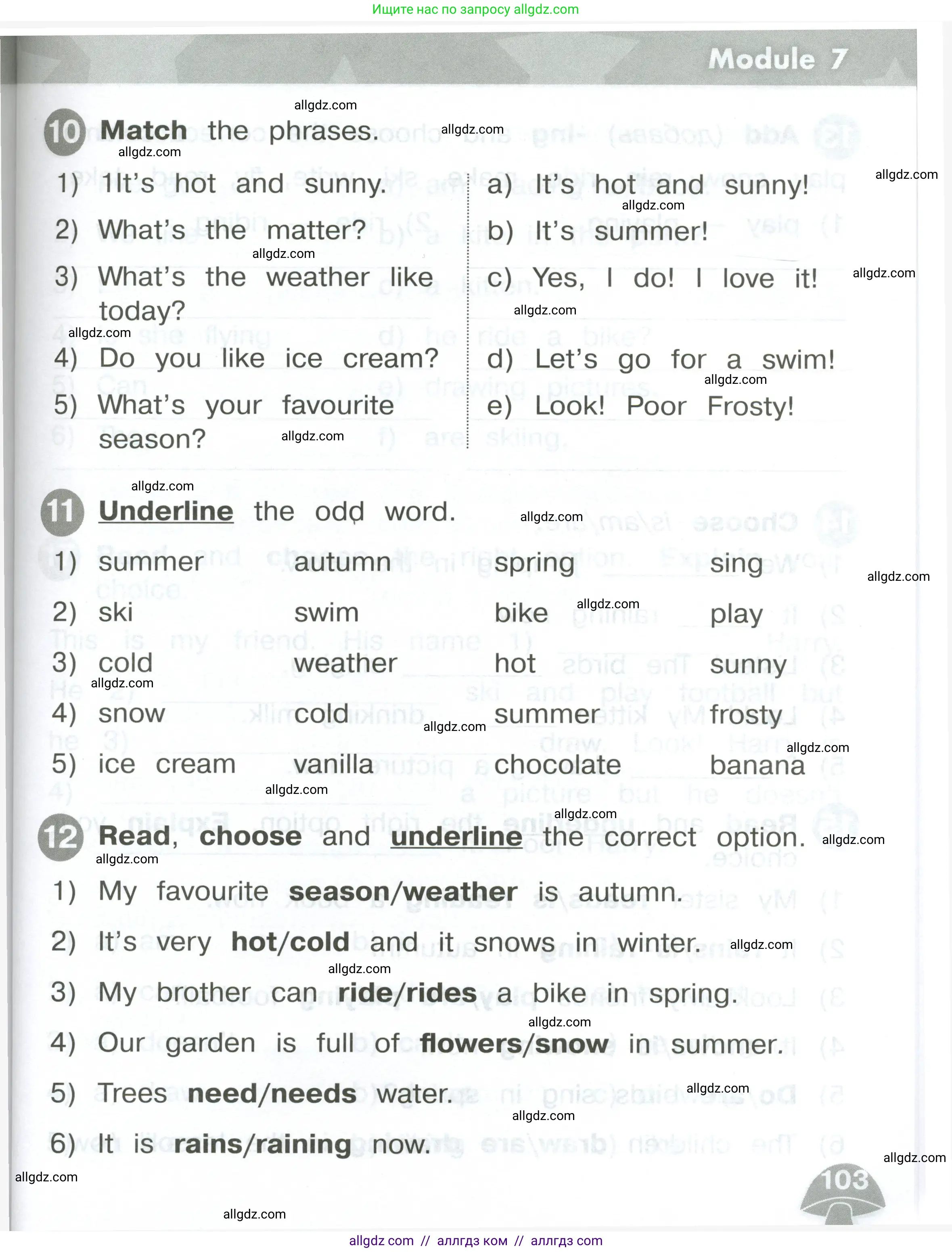 Английский язык (english), 2 класс Сборник упражнений, автор: Котова Марина Петровна, издательство Просвещение, Москва, 2023, белого цвета, страница 103