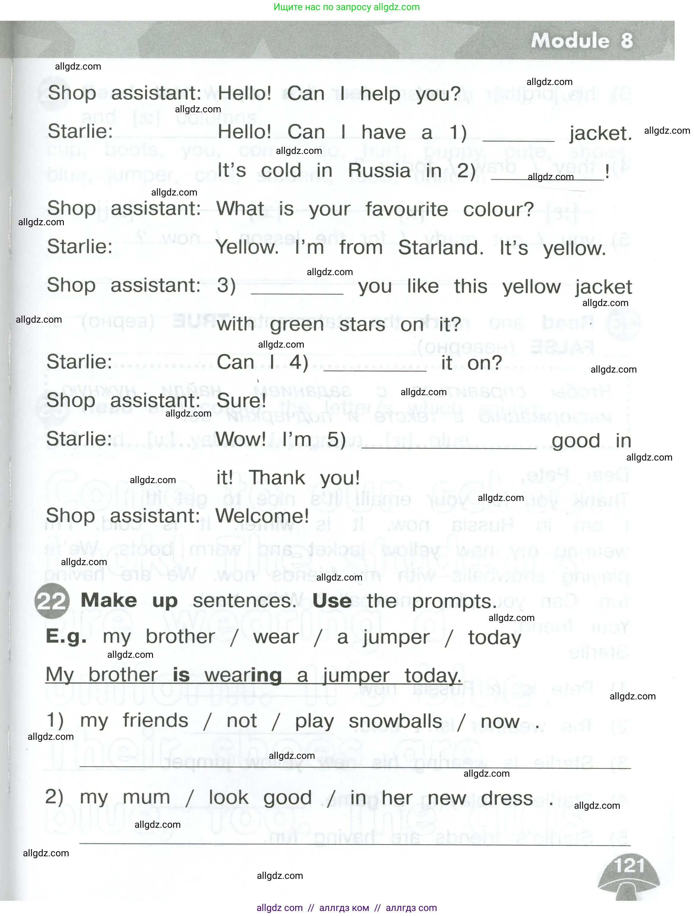 Английский язык (english), 2 класс Сборник упражнений, автор: Котова Марина Петровна, издательство Просвещение, Москва, 2023, белого цвета, страница 121