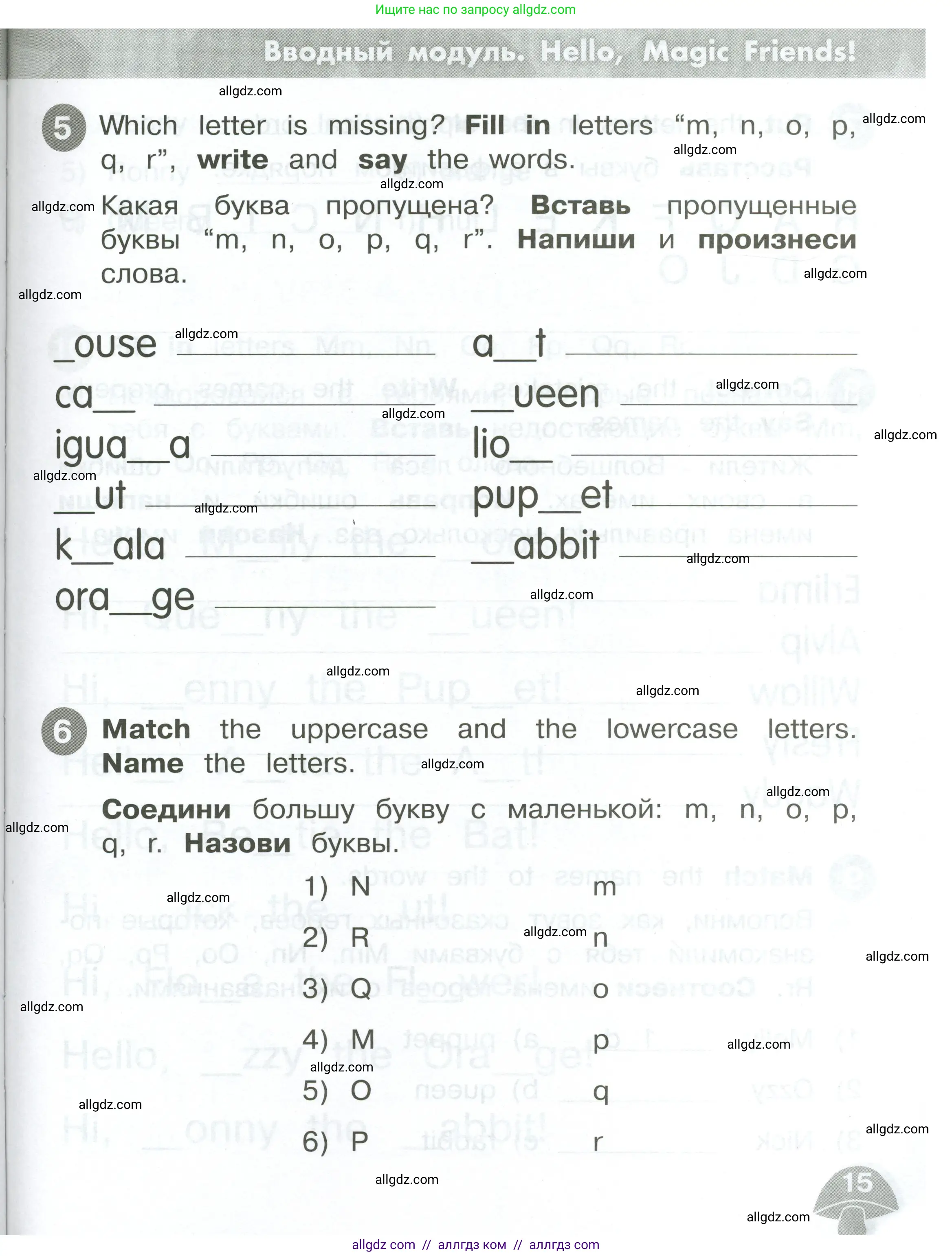 Английский язык (english), 2 класс Сборник упражнений, автор: Котова Марина Петровна, издательство Просвещение, Москва, 2023, белого цвета, страница 15