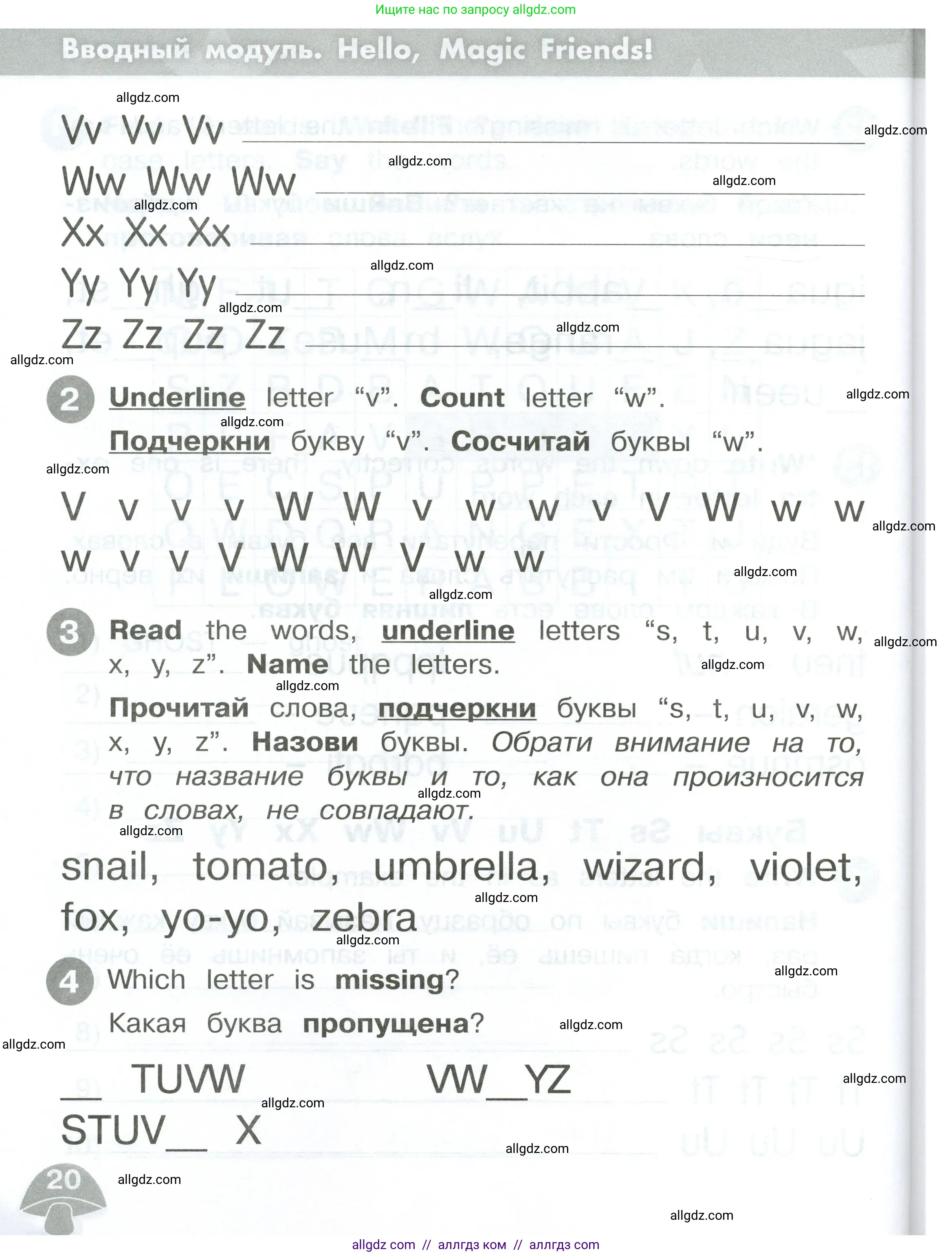 Английский язык (english), 2 класс Сборник упражнений, автор: Котова Марина Петровна, издательство Просвещение, Москва, 2023, белого цвета, страница 20