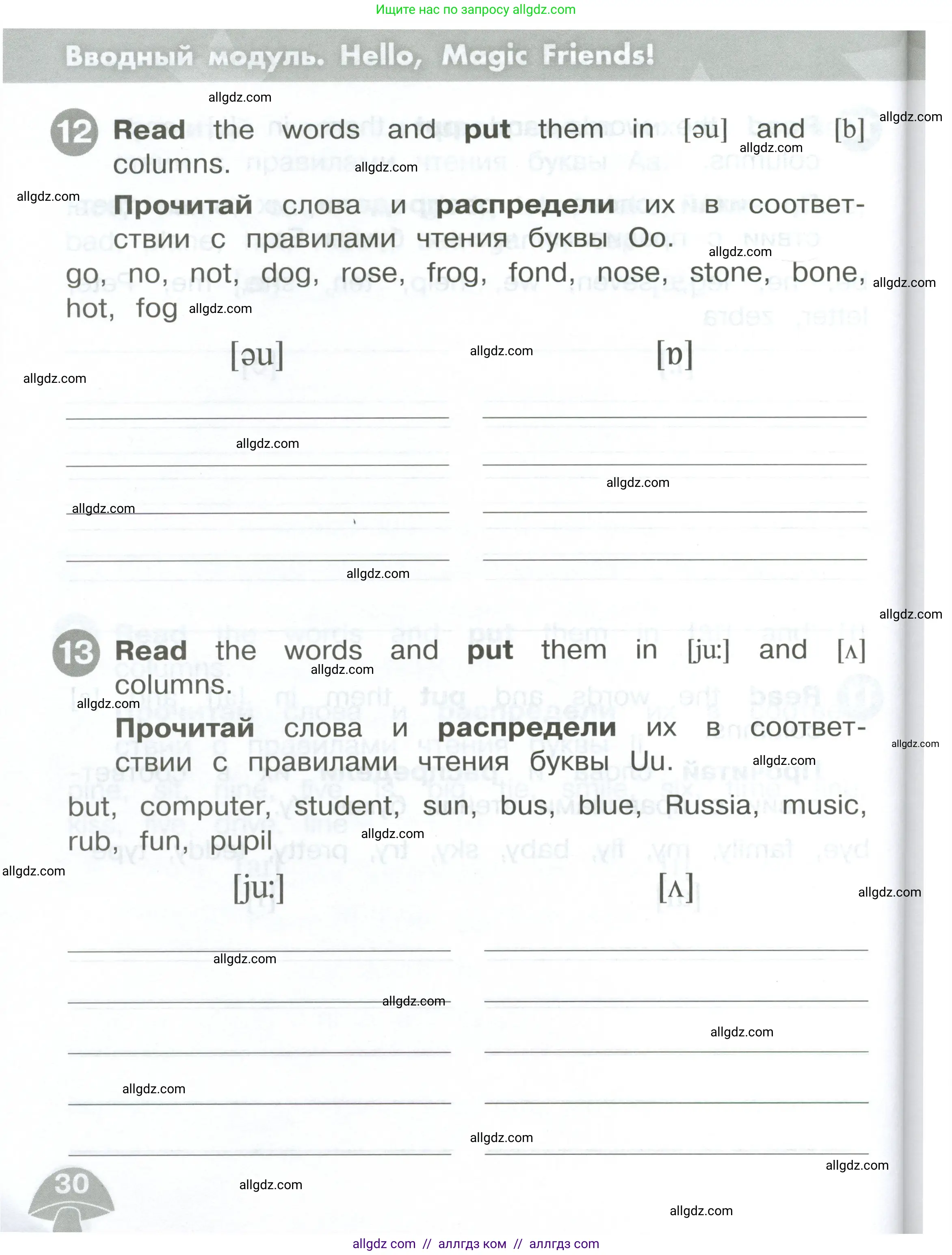 Английский язык (english), 2 класс Сборник упражнений, автор: Котова Марина Петровна, издательство Просвещение, Москва, 2023, белого цвета, страница 30