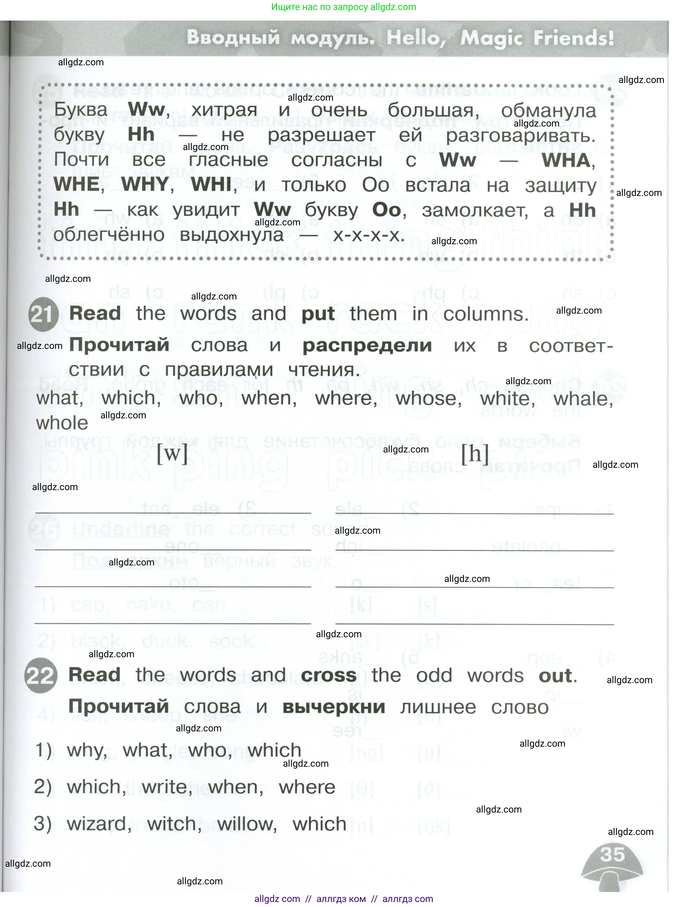 Английский язык (english), 2 класс Сборник упражнений, автор: Котова Марина Петровна, издательство Просвещение, Москва, 2023, белого цвета, страница 35