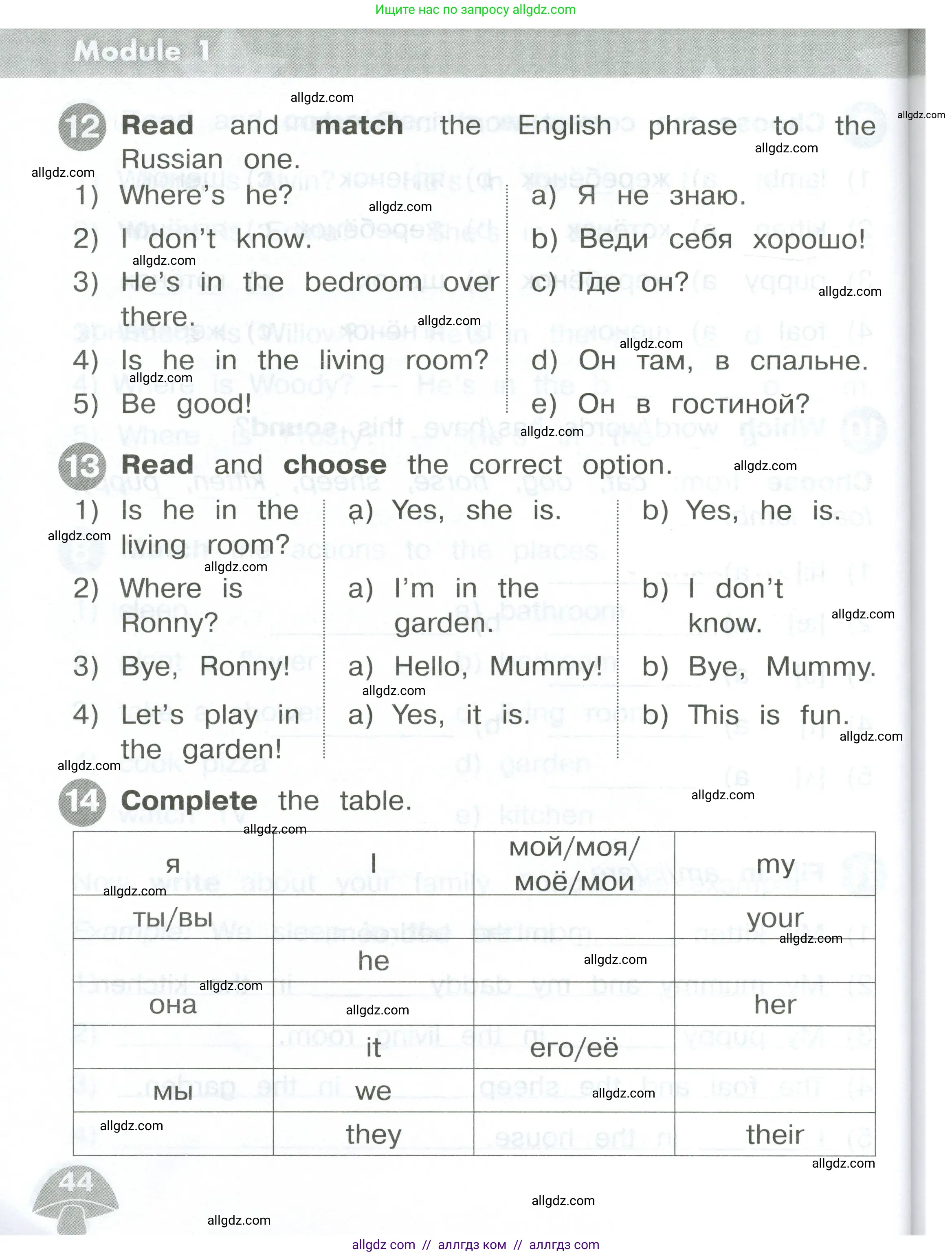 Английский язык (english), 2 класс Сборник упражнений, автор: Котова Марина Петровна, издательство Просвещение, Москва, 2023, белого цвета, страница 44