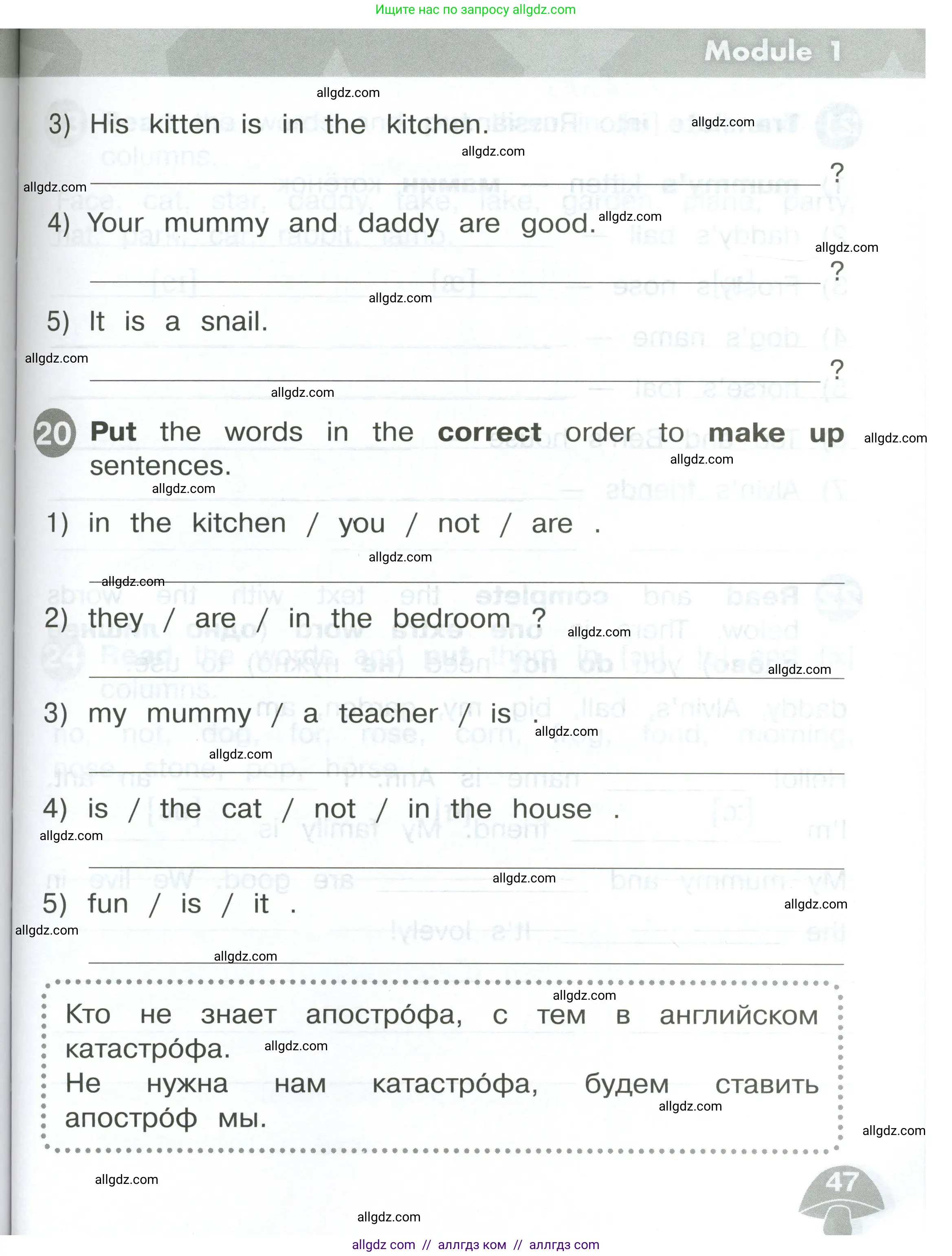 Английский язык (english), 2 класс Сборник упражнений, автор: Котова Марина Петровна, издательство Просвещение, Москва, 2023, белого цвета, страница 47