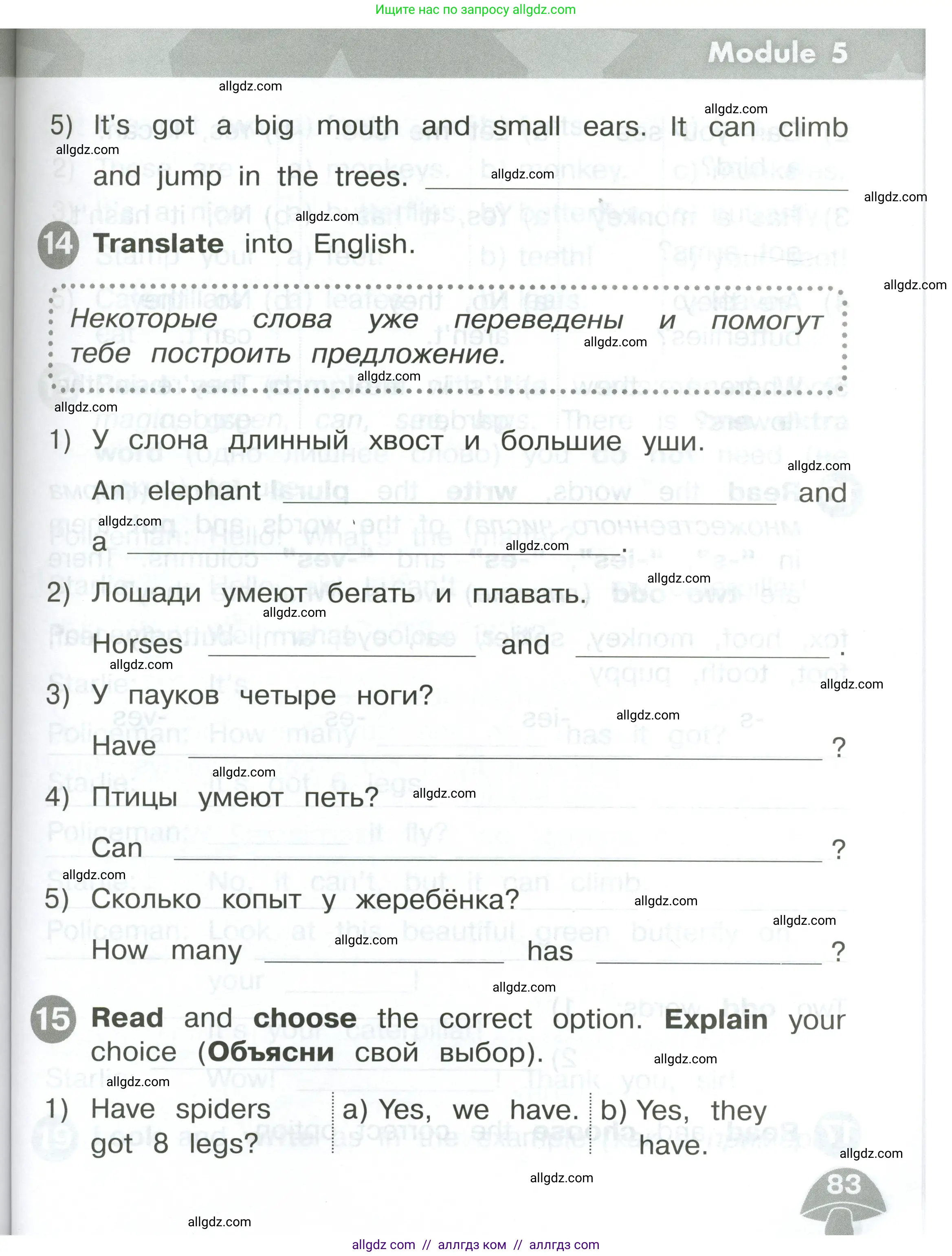Английский язык (english), 2 класс Сборник упражнений, автор: Котова Марина Петровна, издательство Просвещение, Москва, 2023, белого цвета, страница 83