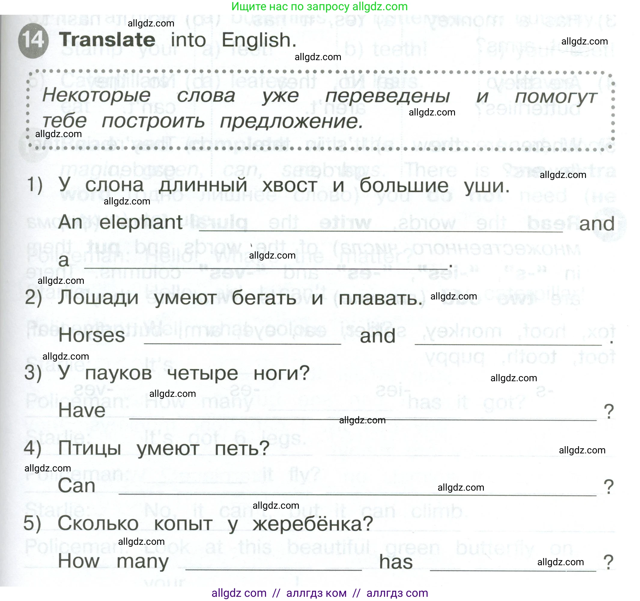 Английский язык (english), 2 класс Сборник упражнений, автор: Котова Марина Петровна, издательство Просвещение, Москва, 2023, белого цвета, страница 83, номер 14, Условие