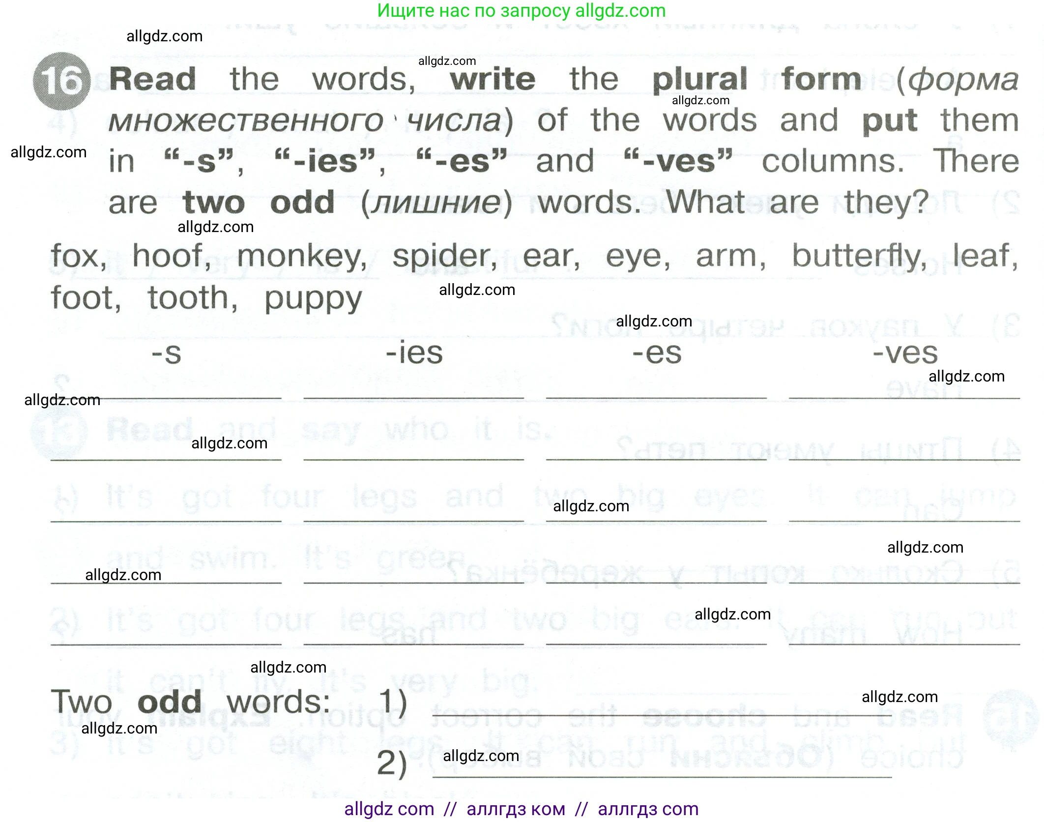 Английский язык (english), 2 класс Сборник упражнений, автор: Котова Марина Петровна, издательство Просвещение, Москва, 2023, белого цвета, страница 84, номер 16, Условие