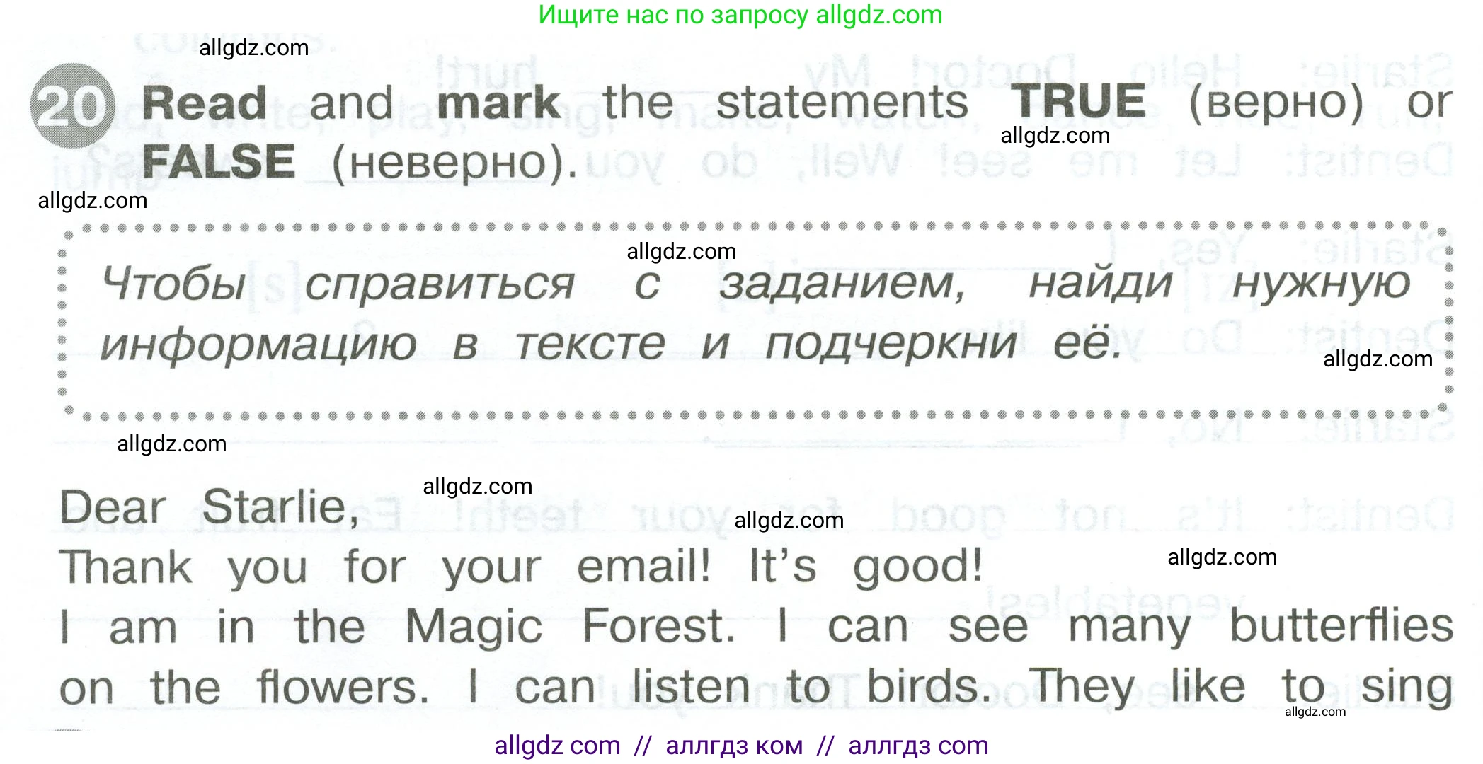 Английский язык (english), 2 класс Сборник упражнений, автор: Котова Марина Петровна, издательство Просвещение, Москва, 2023, белого цвета, страница 96, номер 20, Условие