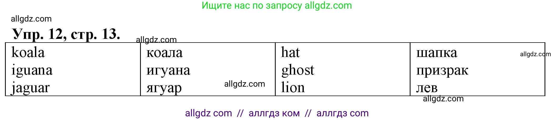 Английский язык (english), 2 класс Сборник упражнений, автор: Котова Марина Петровна, издательство Просвещение, Москва, 2023, белого цвета, страница 13, номер 12, Решение