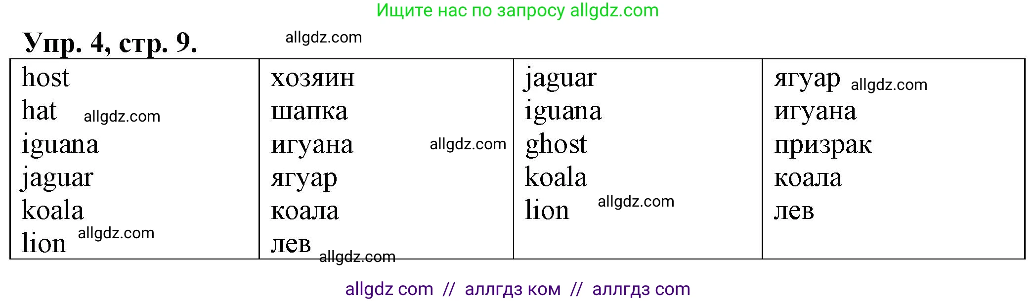 Английский язык (english), 2 класс Сборник упражнений, автор: Котова Марина Петровна, издательство Просвещение, Москва, 2023, белого цвета, страница 9, номер 4, Решение