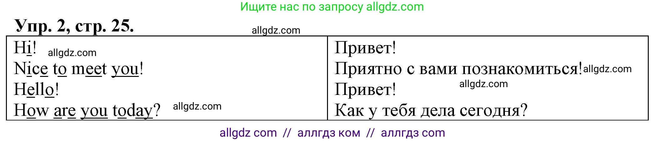 Английский язык (english), 2 класс Сборник упражнений, автор: Котова Марина Петровна, издательство Просвещение, Москва, 2023, белого цвета, страница 25, номер 2, Решение