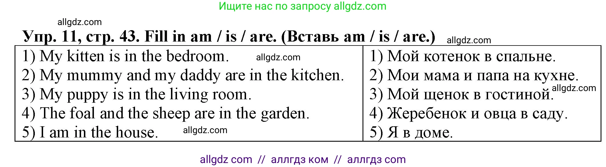 Английский язык (english), 2 класс Сборник упражнений, автор: Котова Марина Петровна, издательство Просвещение, Москва, 2023, белого цвета, страница 43, номер 11, Решение