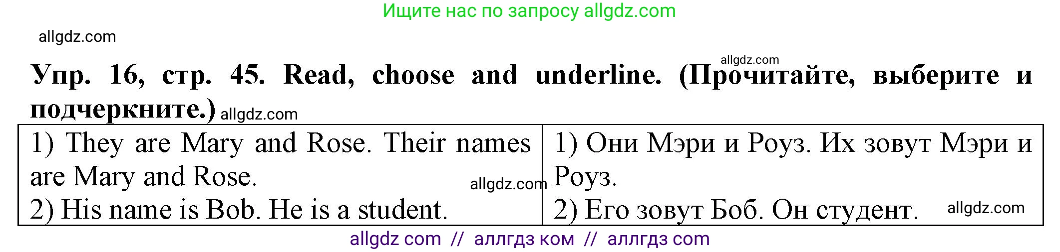 Английский язык (english), 2 класс Сборник упражнений, автор: Котова Марина Петровна, издательство Просвещение, Москва, 2023, белого цвета, страница 45, номер 16, Решение