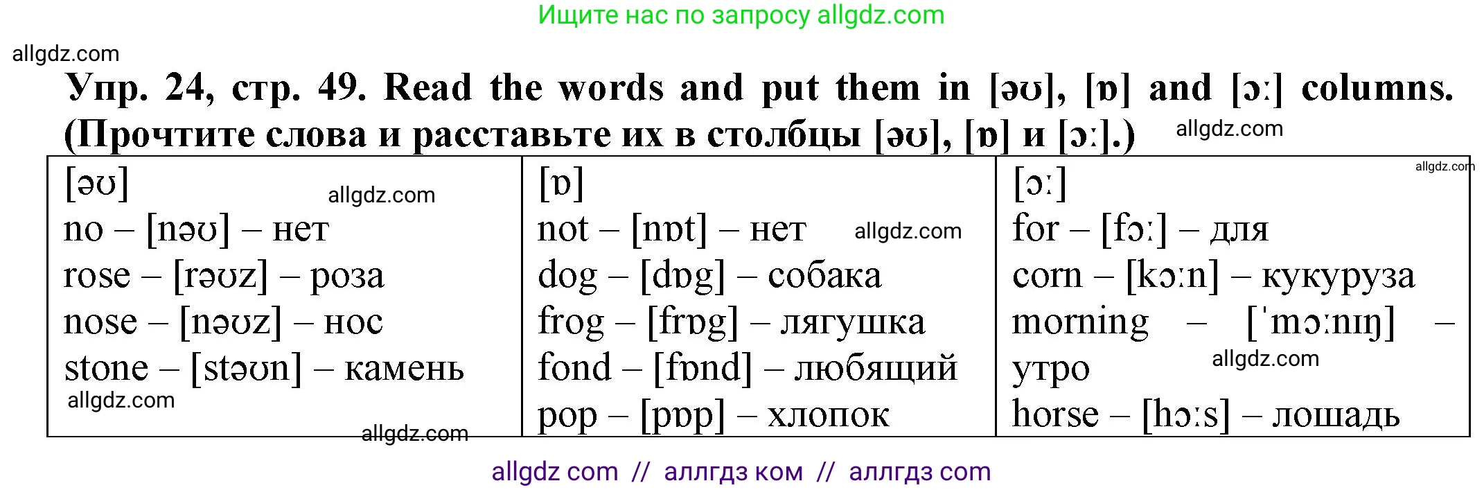 Английский язык (english), 2 класс Сборник упражнений, автор: Котова Марина Петровна, издательство Просвещение, Москва, 2023, белого цвета, страница 49, номер 24, Решение