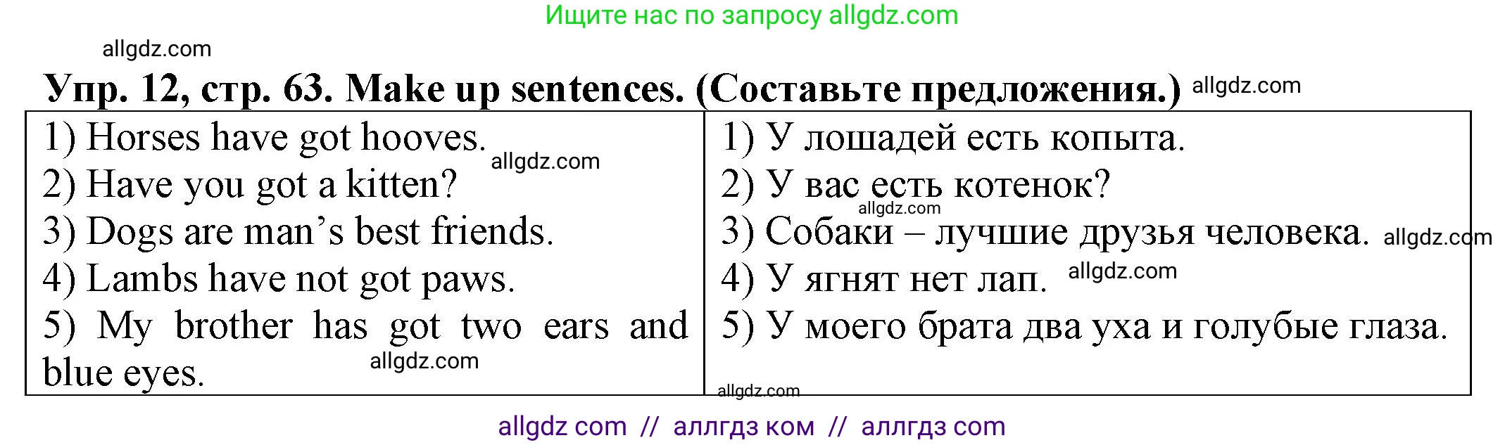 Английский язык (english), 2 класс Сборник упражнений, автор: Котова Марина Петровна, издательство Просвещение, Москва, 2023, белого цвета, страница 63, номер 12, Решение