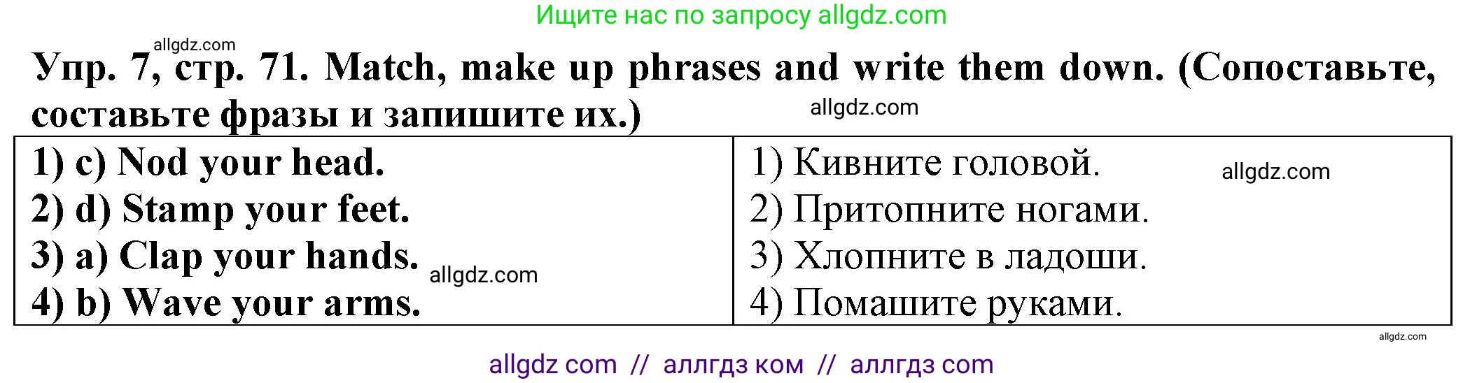 Английский язык (english), 2 класс Сборник упражнений, автор: Котова Марина Петровна, издательство Просвещение, Москва, 2023, белого цвета, страница 71, номер 7, Решение