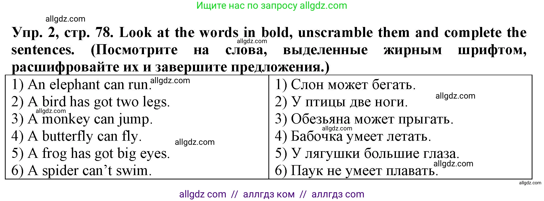 Английский язык (english), 2 класс Сборник упражнений, автор: Котова Марина Петровна, издательство Просвещение, Москва, 2023, белого цвета, страница 78, номер 2, Решение