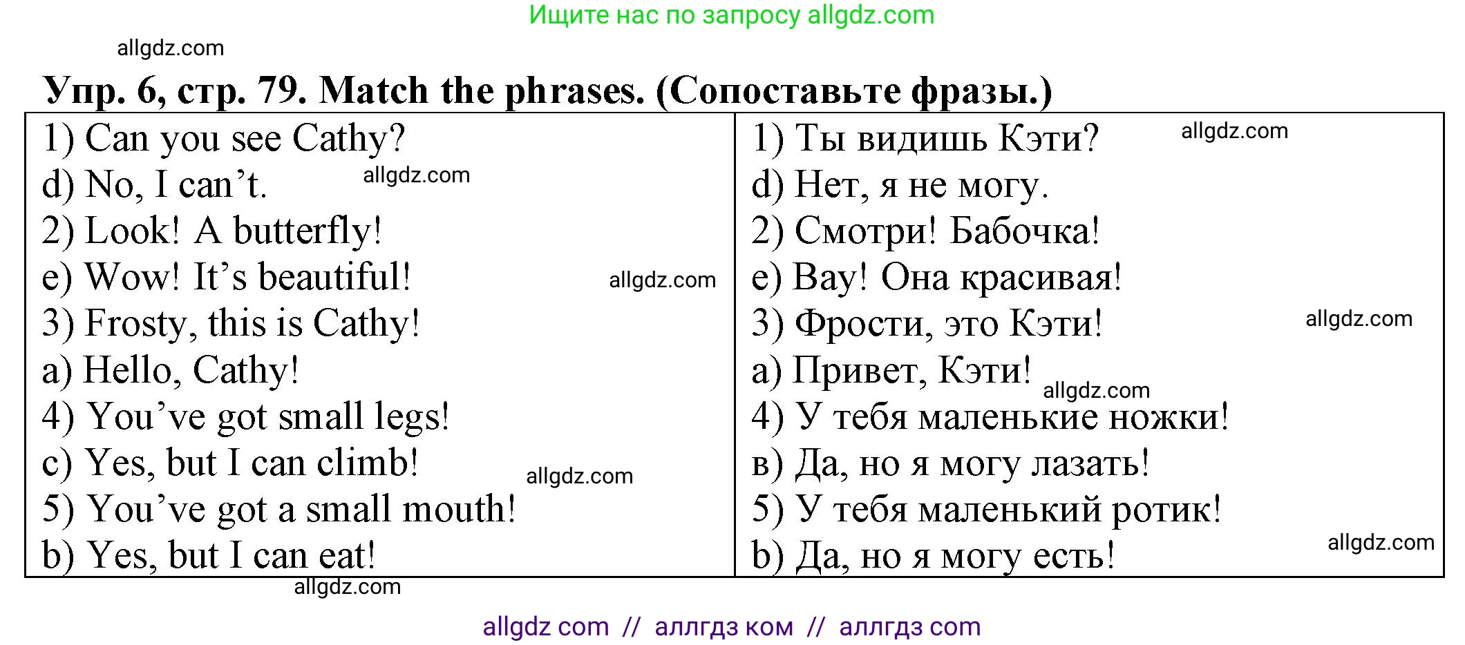 Английский язык (english), 2 класс Сборник упражнений, автор: Котова Марина Петровна, издательство Просвещение, Москва, 2023, белого цвета, страница 79, номер 6, Решение