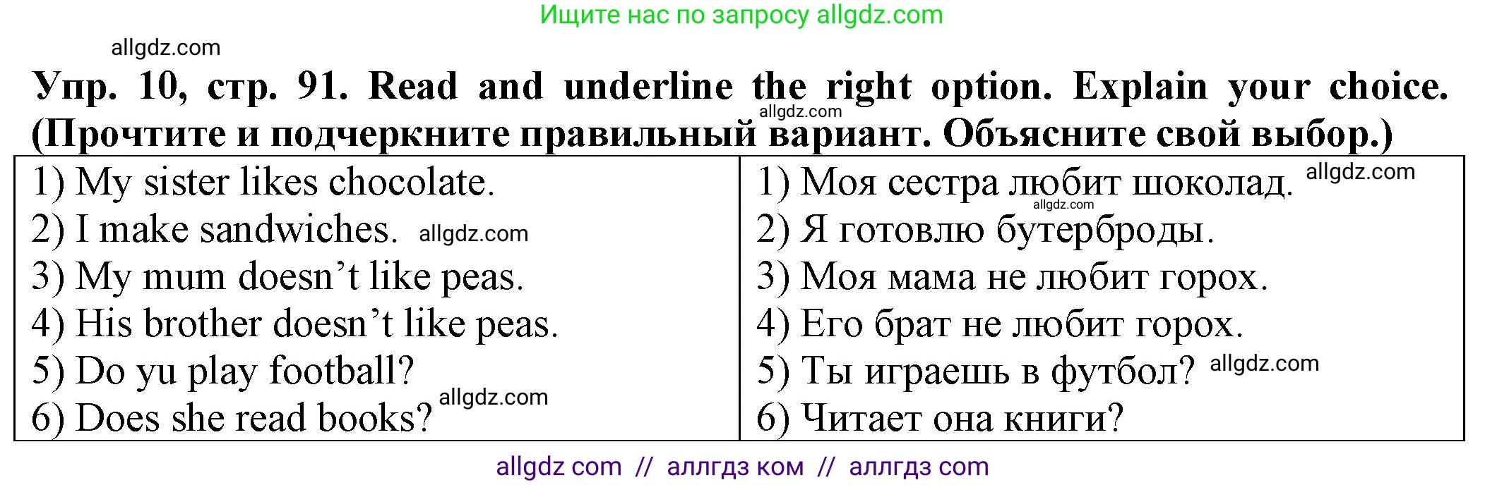Английский язык (english), 2 класс Сборник упражнений, автор: Котова Марина Петровна, издательство Просвещение, Москва, 2023, белого цвета, страница 91, номер 10, Решение
