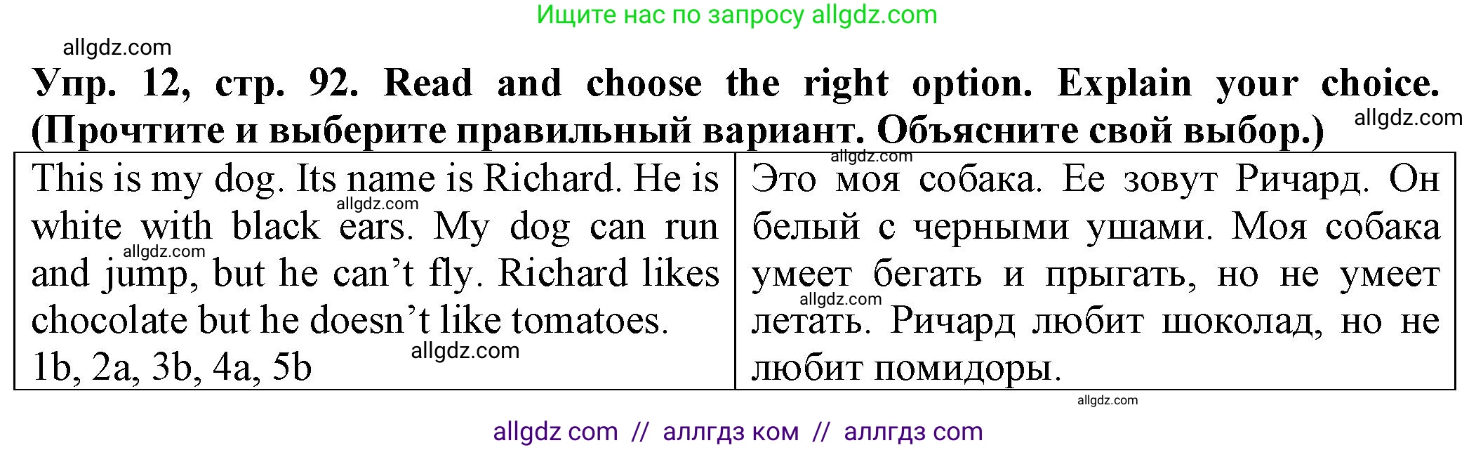 Английский язык (english), 2 класс Сборник упражнений, автор: Котова Марина Петровна, издательство Просвещение, Москва, 2023, белого цвета, страница 92, номер 12, Решение