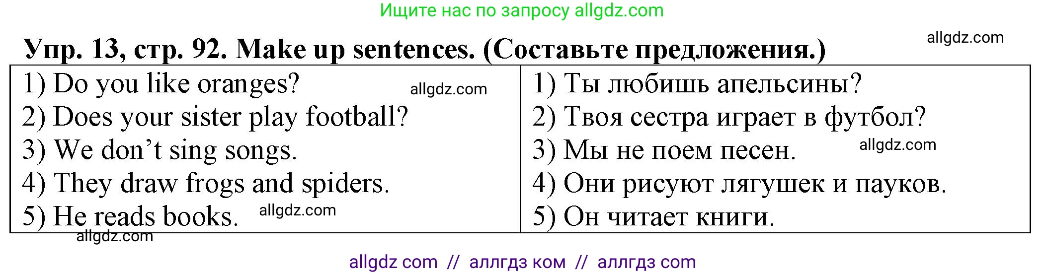 Английский язык (english), 2 класс Сборник упражнений, автор: Котова Марина Петровна, издательство Просвещение, Москва, 2023, белого цвета, страница 92, номер 13, Решение